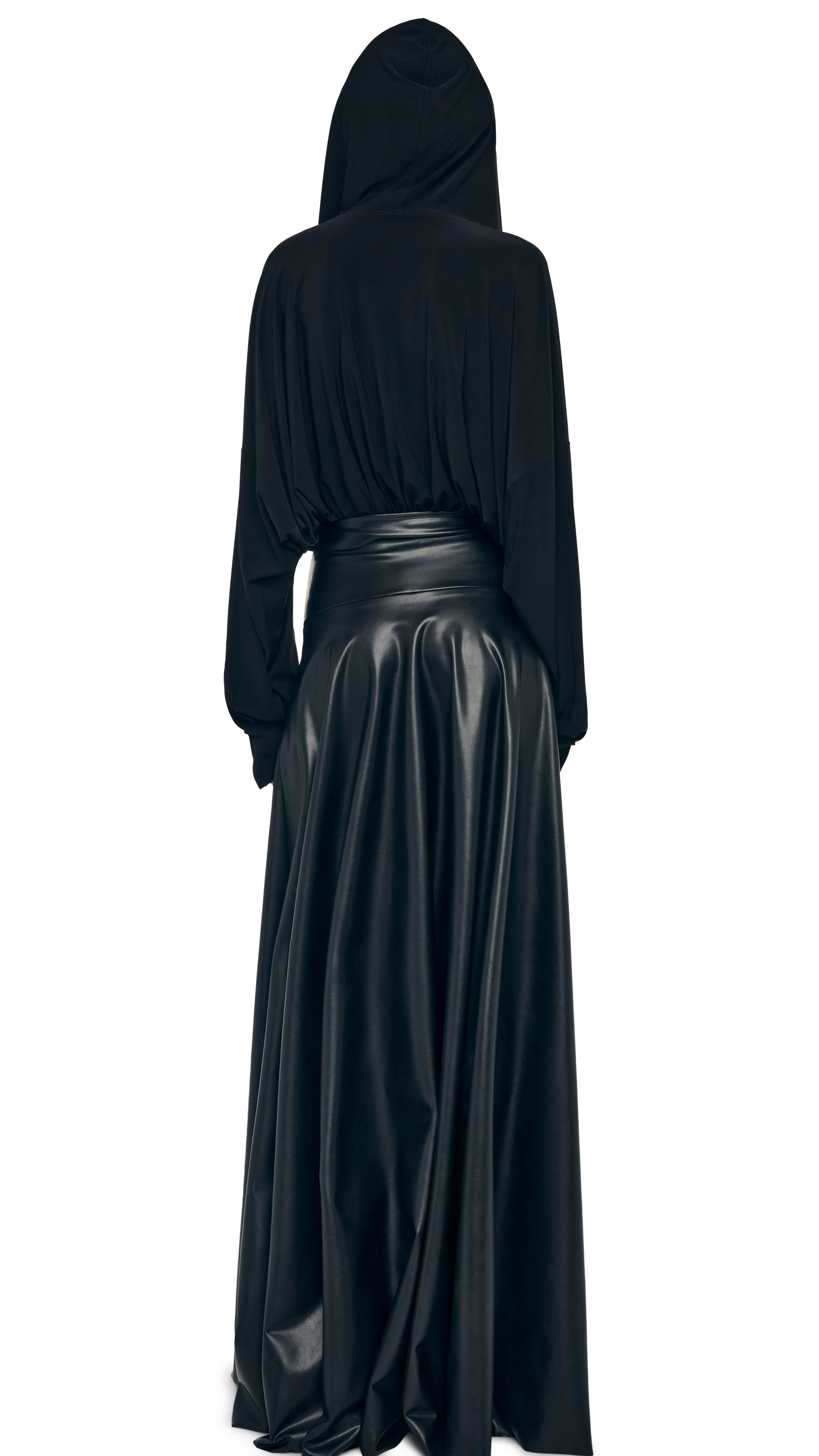 HOODED SUPER OS BF NK SHIRT BODYSUIT sold by Norma Kamali product image thumbnail 3