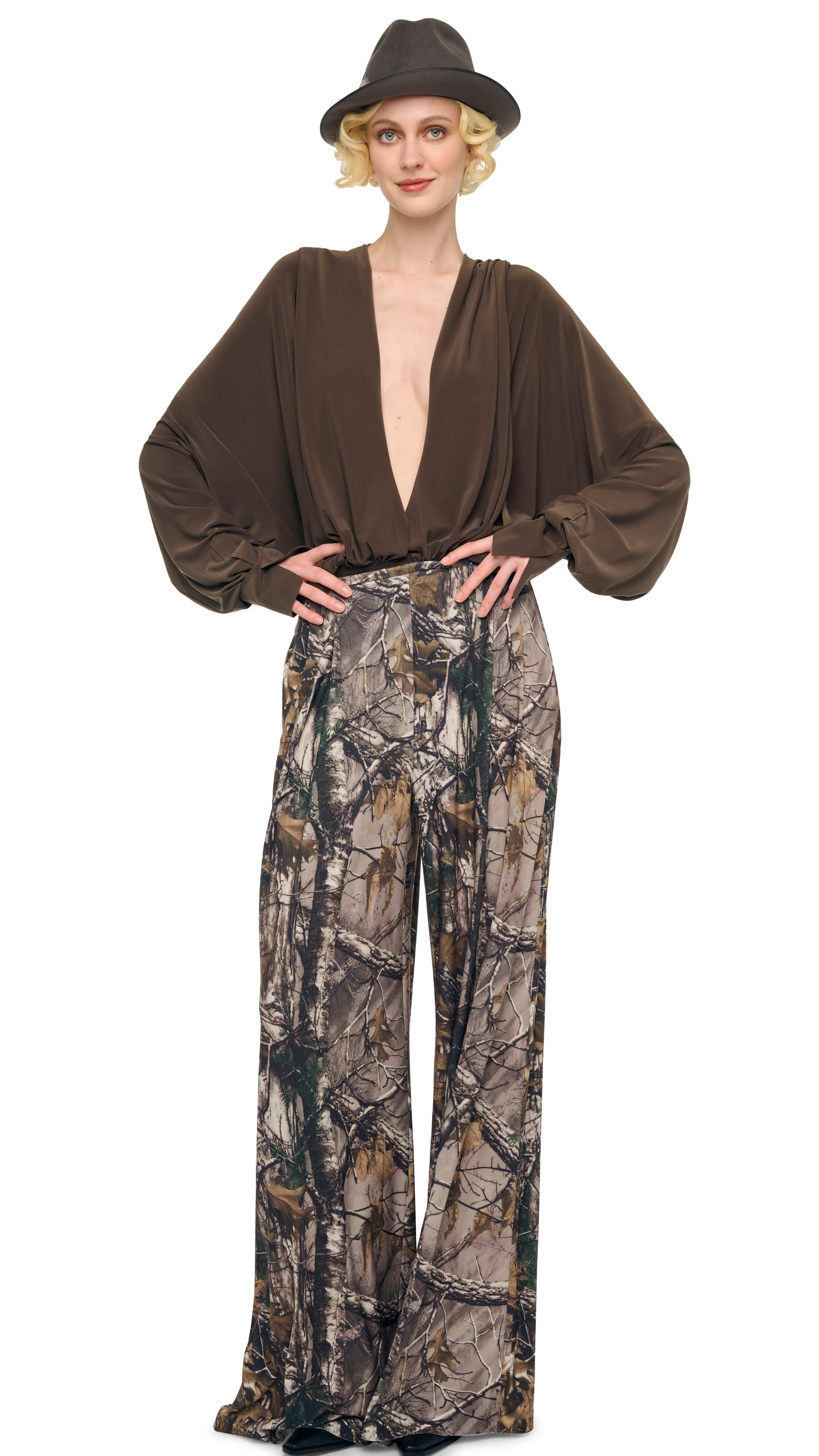 HOODED SUPER OS BF NK SHIRT BODYSUIT sold by Norma Kamali product image thumbnail 4