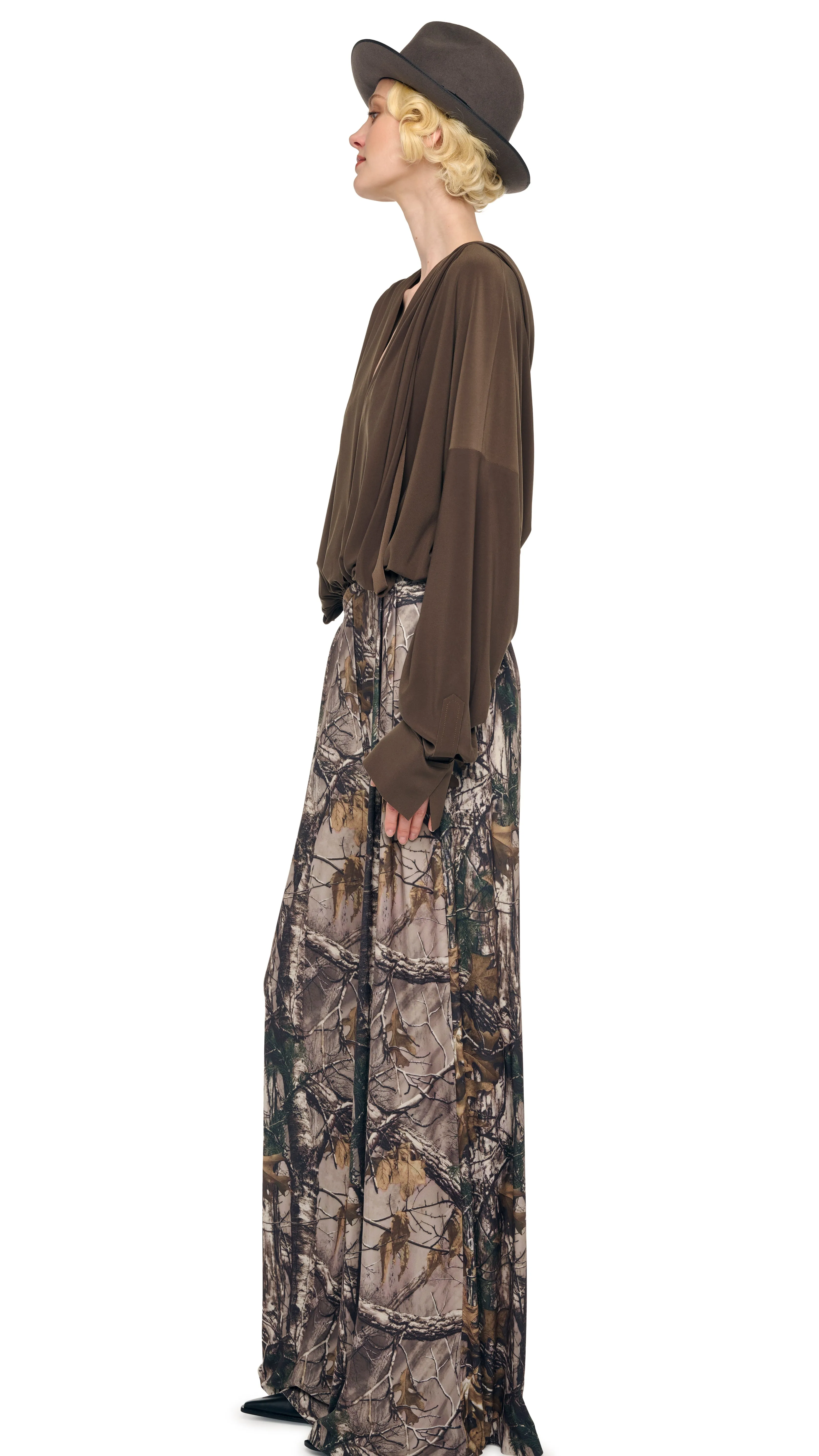 HOODED SUPER OS BF NK SHIRT BODYSUIT sold by Norma Kamali product image thumbnail 2