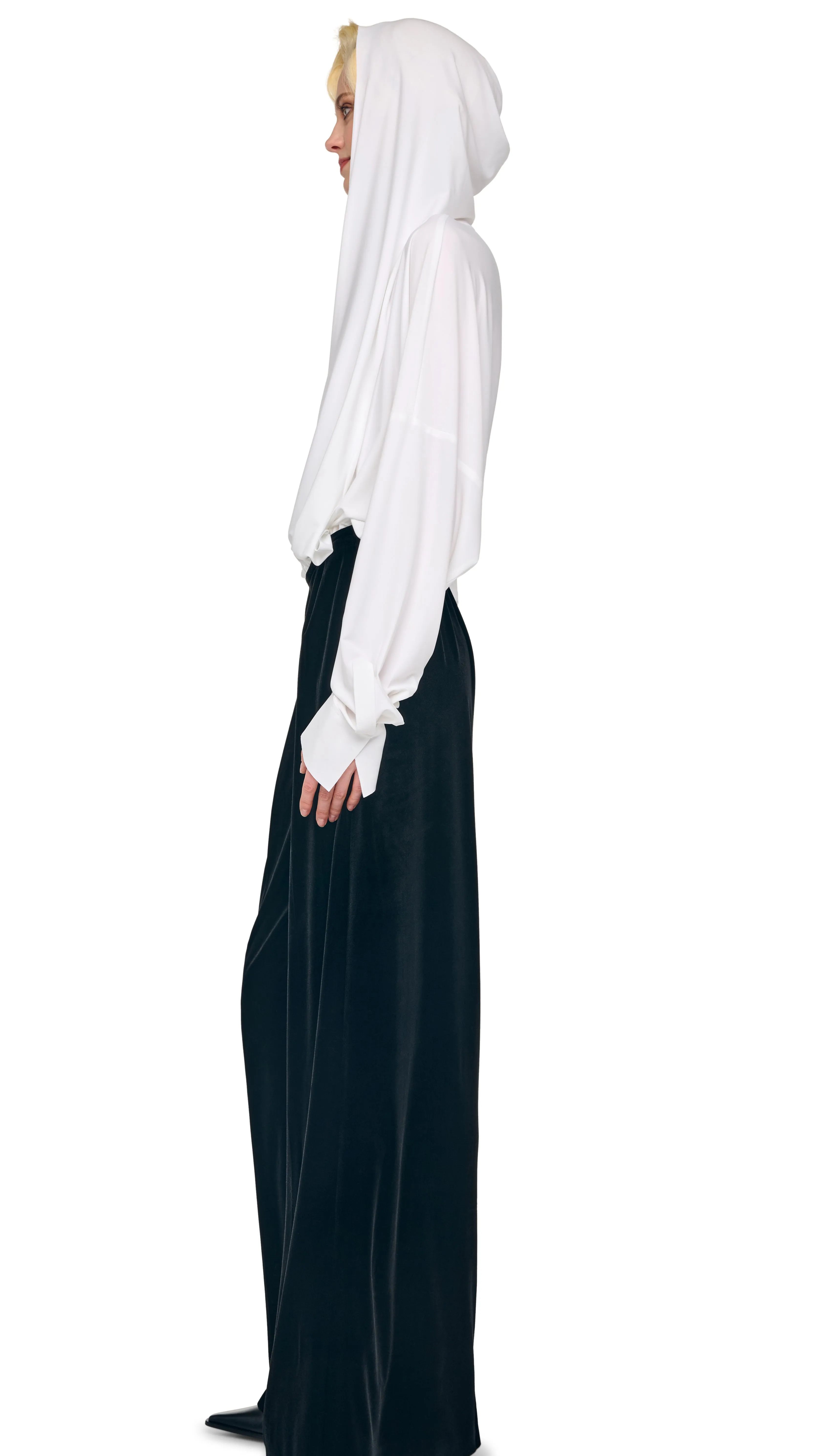 HOODED SUPER OS BF NK SHIRT BODYSUIT sold by Norma Kamali product image thumbnail 2