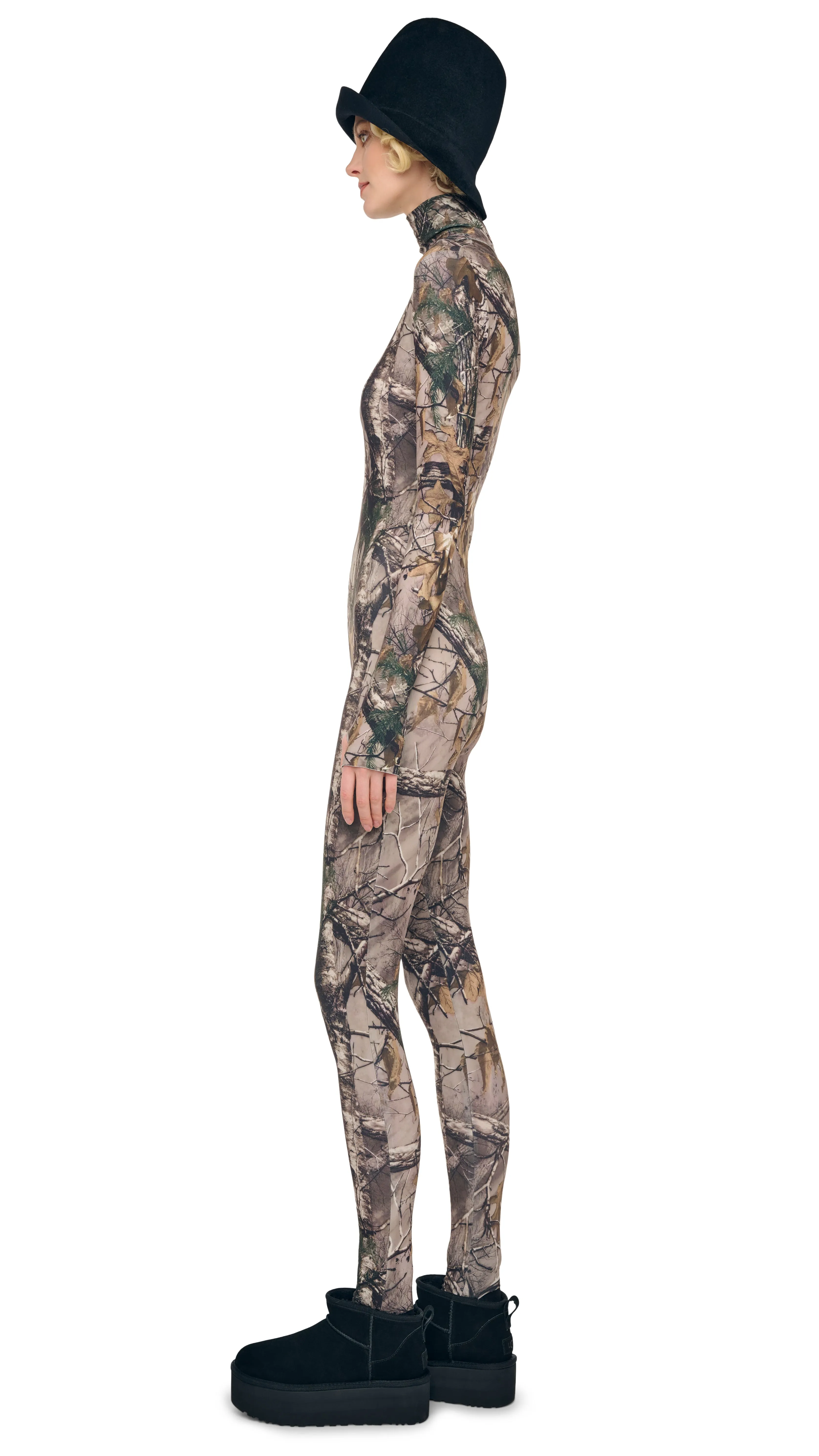 LONG SLEEVE TURTLE CATSUIT W/ FOOTIE sold by Norma Kamali product image thumbnail 2