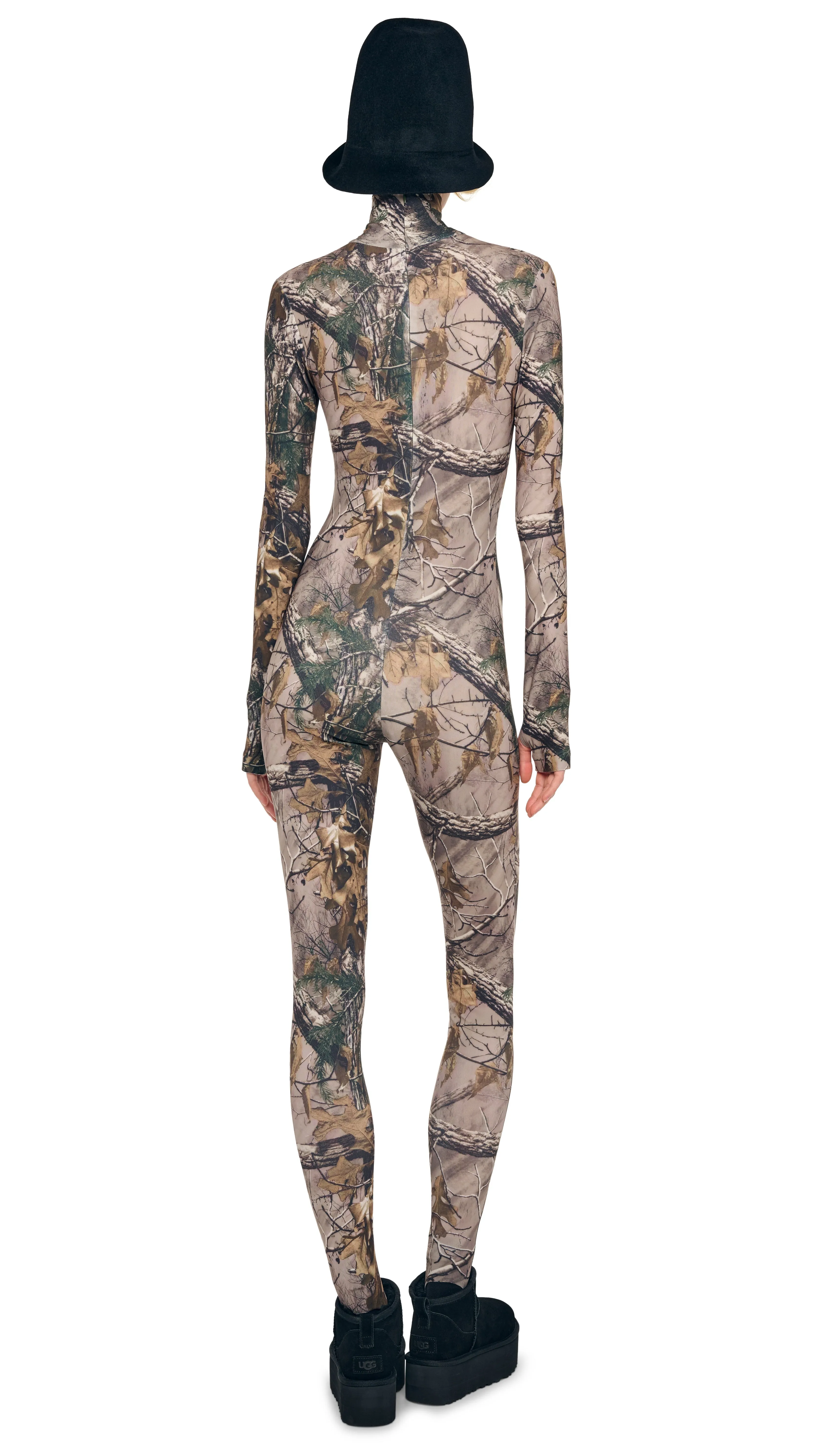 LONG SLEEVE TURTLE CATSUIT W/ FOOTIE sold by Norma Kamali product image thumbnail 3