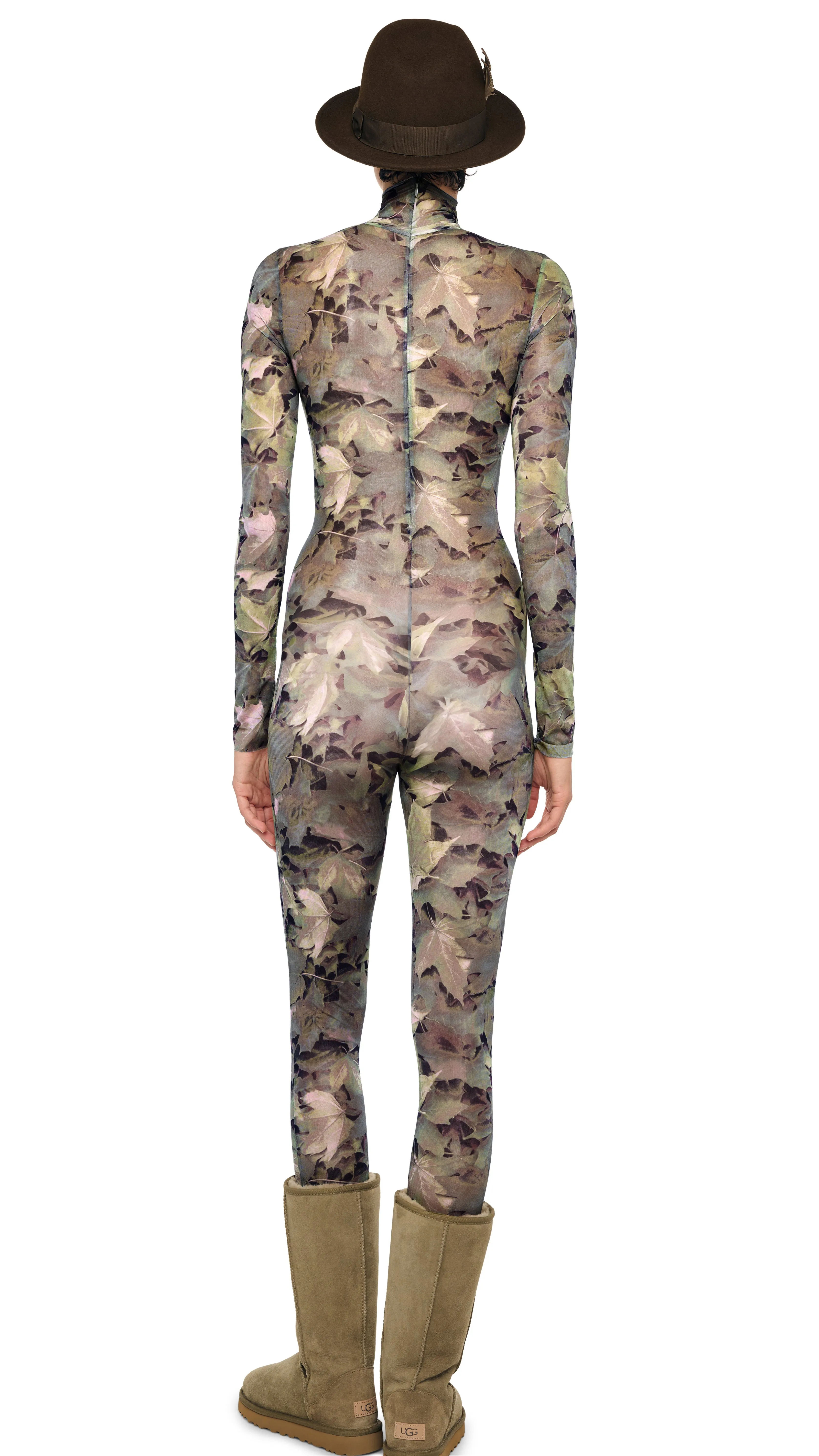 LONG SLEEVE TURTLE CATSUIT W/ FOOTIE sold by Norma Kamali product image thumbnail 3