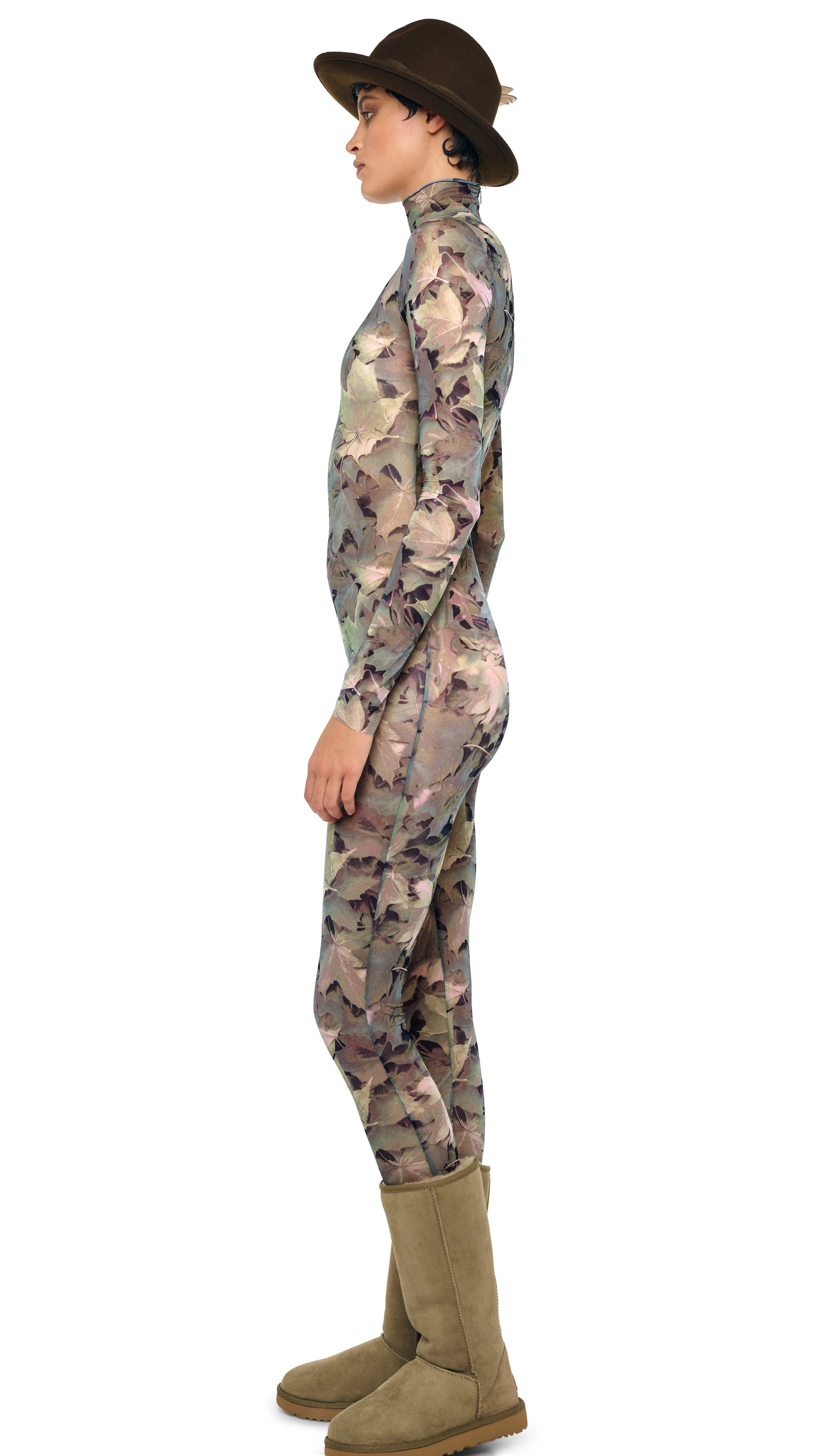 LONG SLEEVE TURTLE CATSUIT W/ FOOTIE sold by Norma Kamali product image thumbnail 2