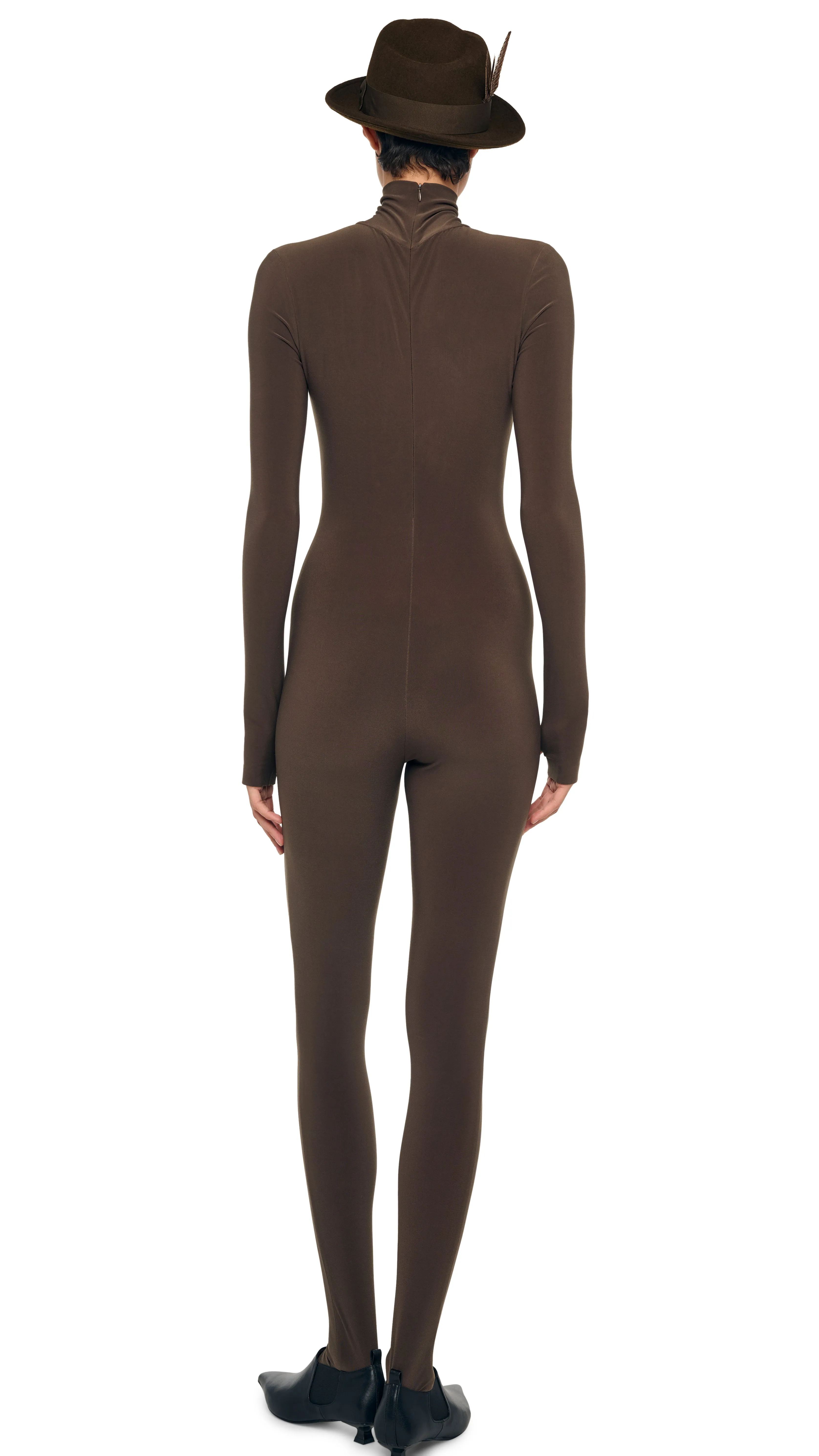 LONG SLEEVE TURTLE CATSUIT W/ FOOTIE sold by Norma Kamali product image thumbnail 3