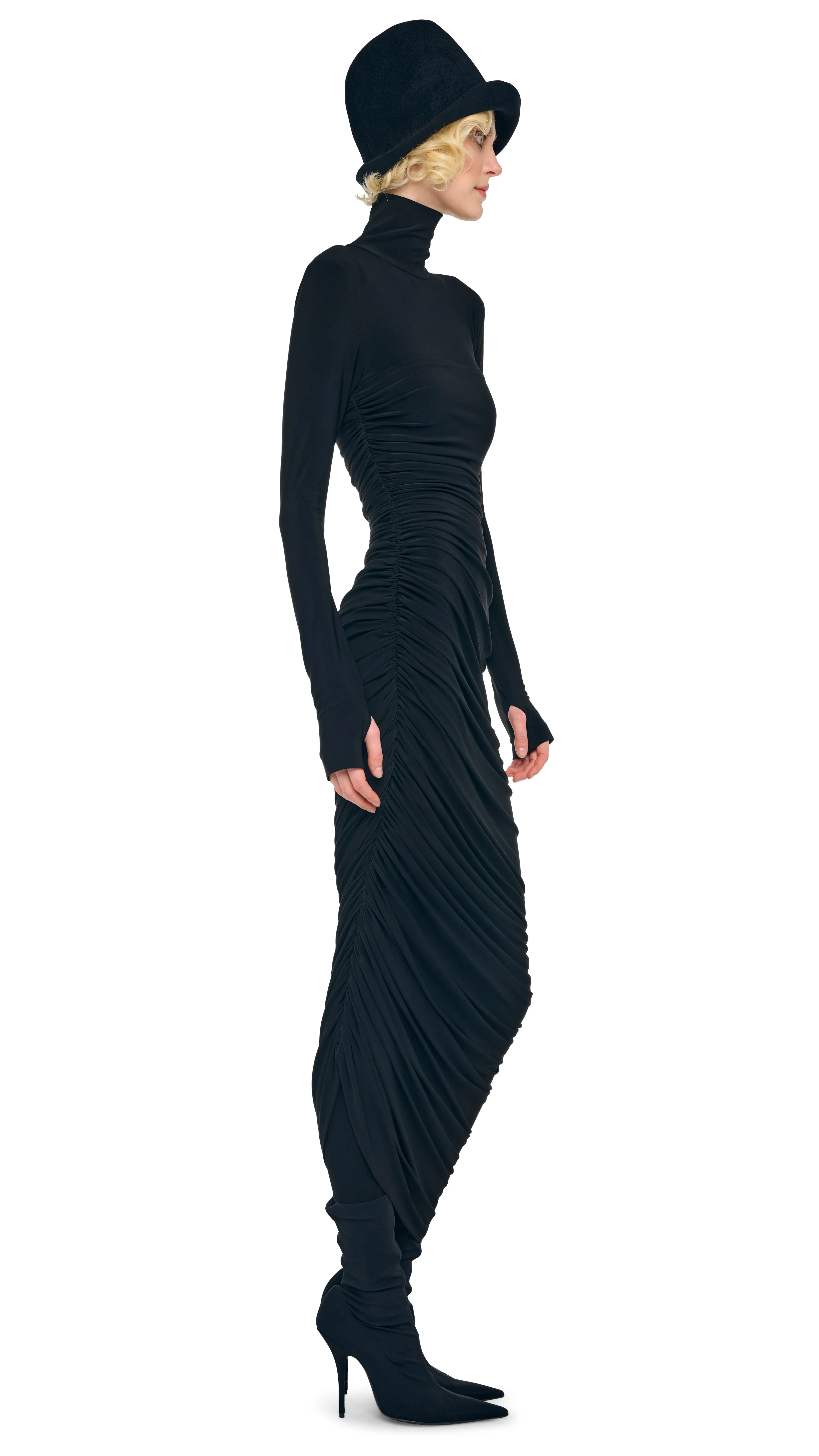 LS TURTLENECK STRAPLESS DIANA GOWN W/ CATSUIT sold by Norma Kamali product image thumbnail 4