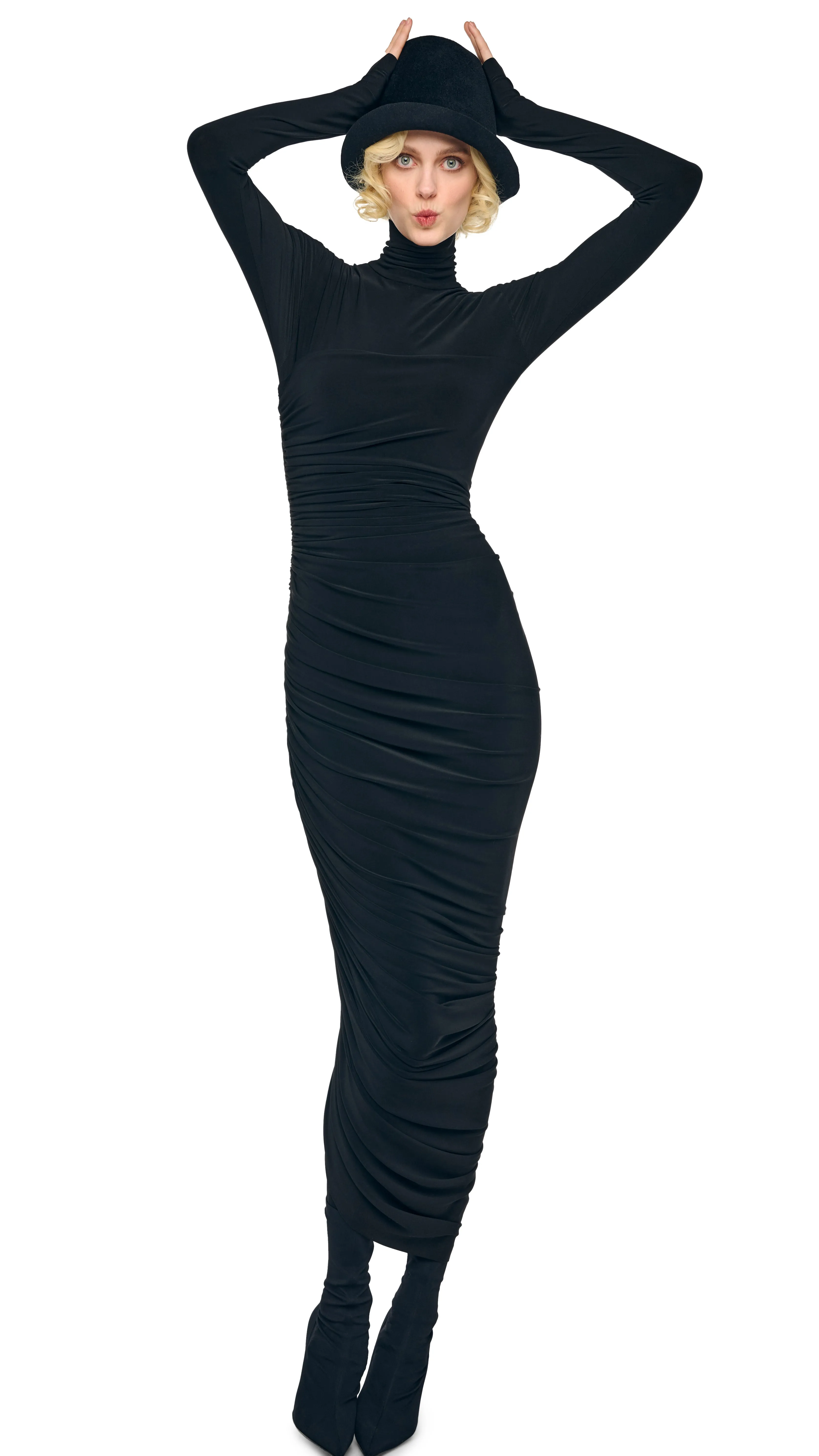 LS TURTLENECK STRAPLESS DIANA GOWN W/ CATSUIT sold by Norma Kamali product image thumbnail 5