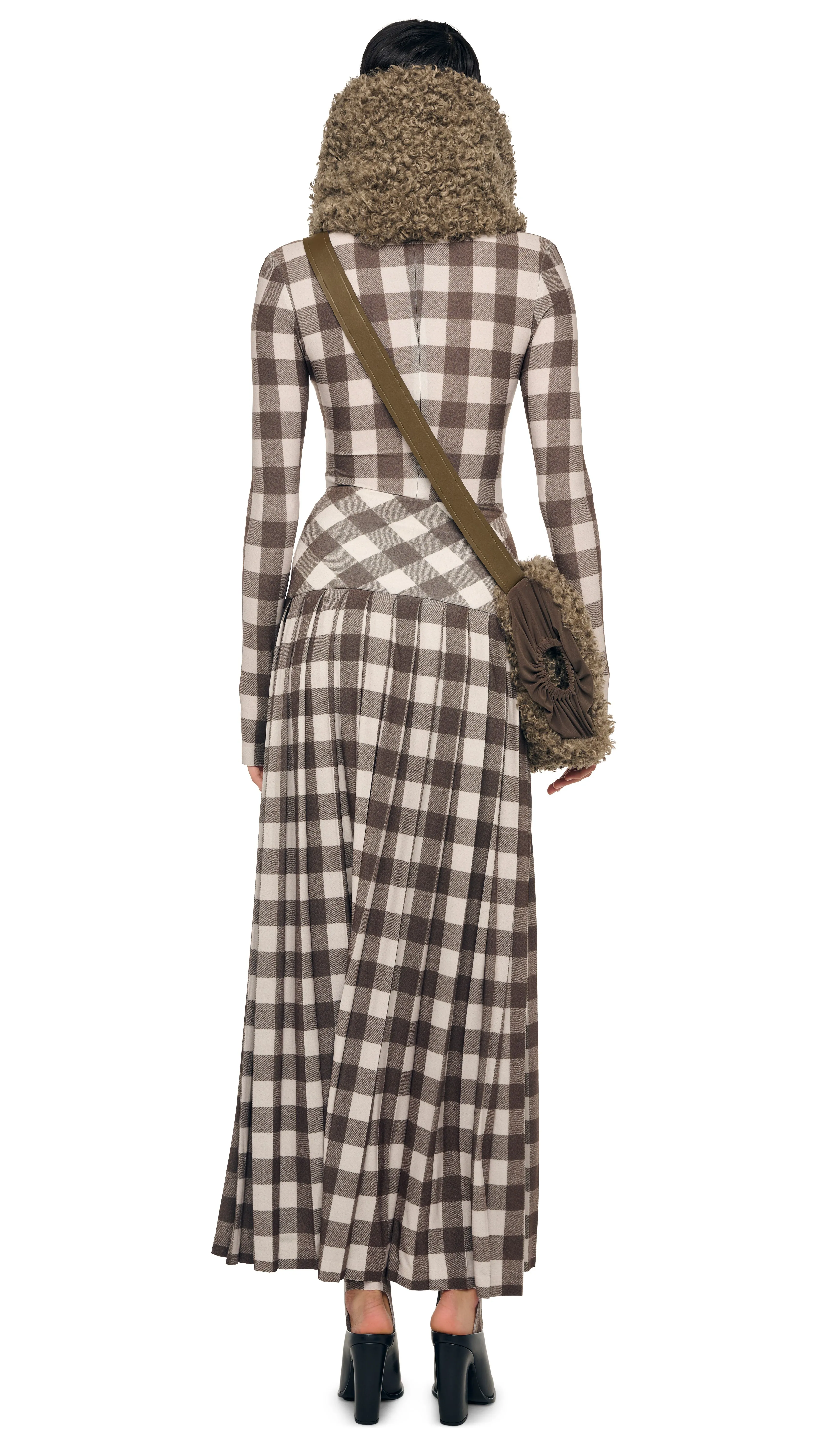 PLEATED LONG SKIRT W/ SLIT sold by Norma Kamali product image thumbnail 3