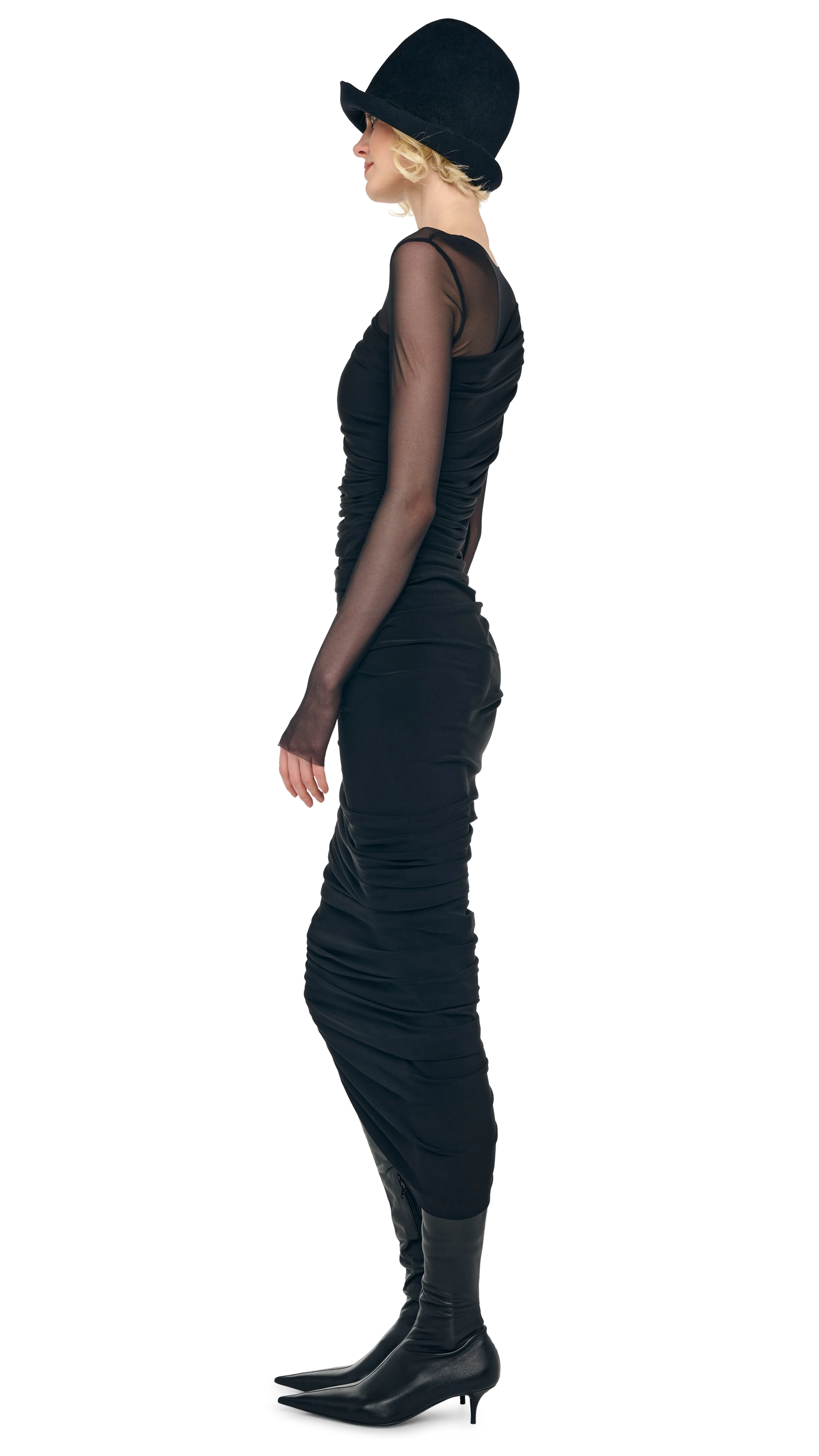 LONG SLEEVE DIANA GOWN + LEGGING W/ FOOTIE sold by Norma Kamali product image thumbnail 2