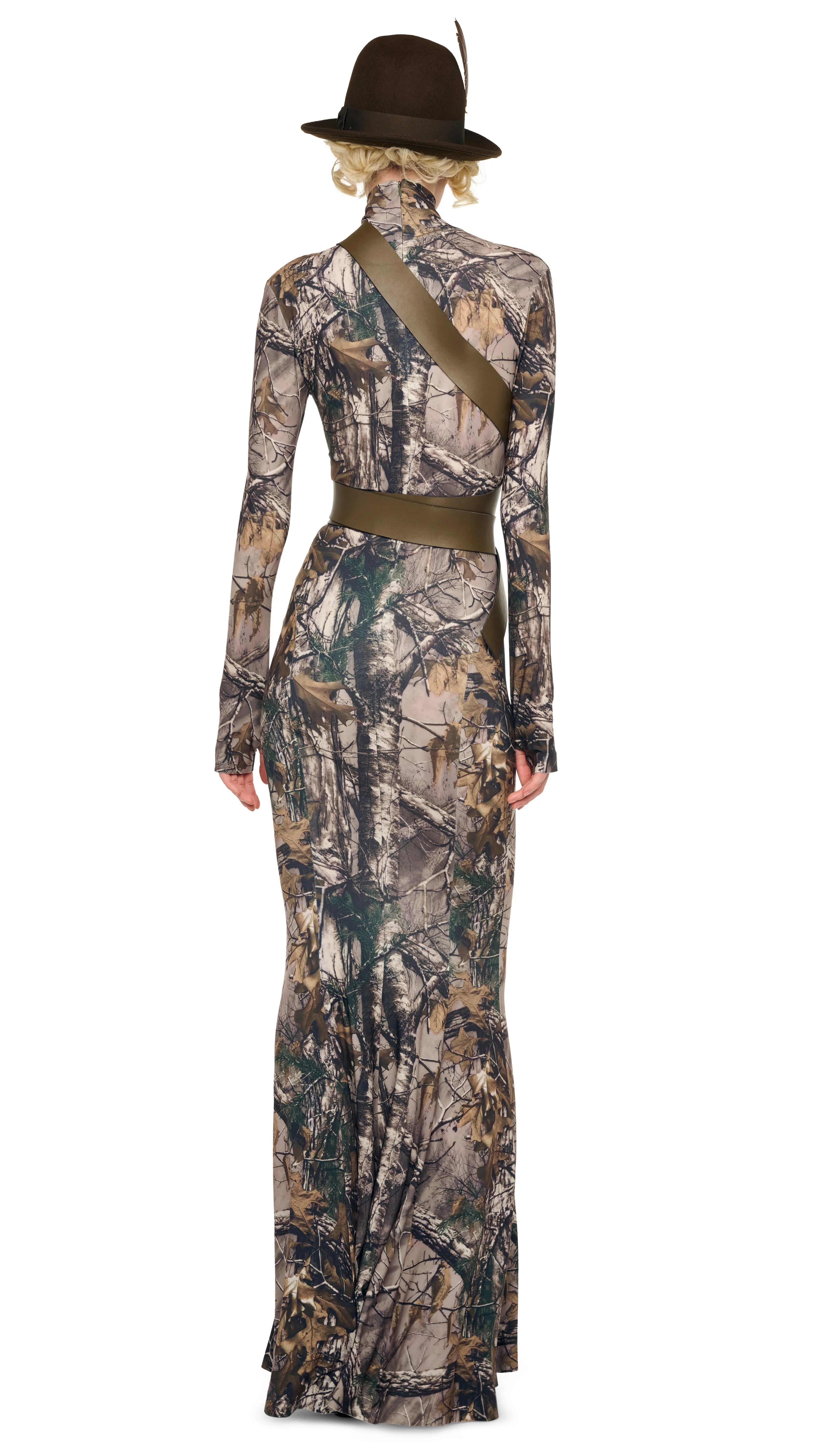 LONG SLEEVE TURTLE FISHTAIL GOWN sold by Norma Kamali product image thumbnail 3