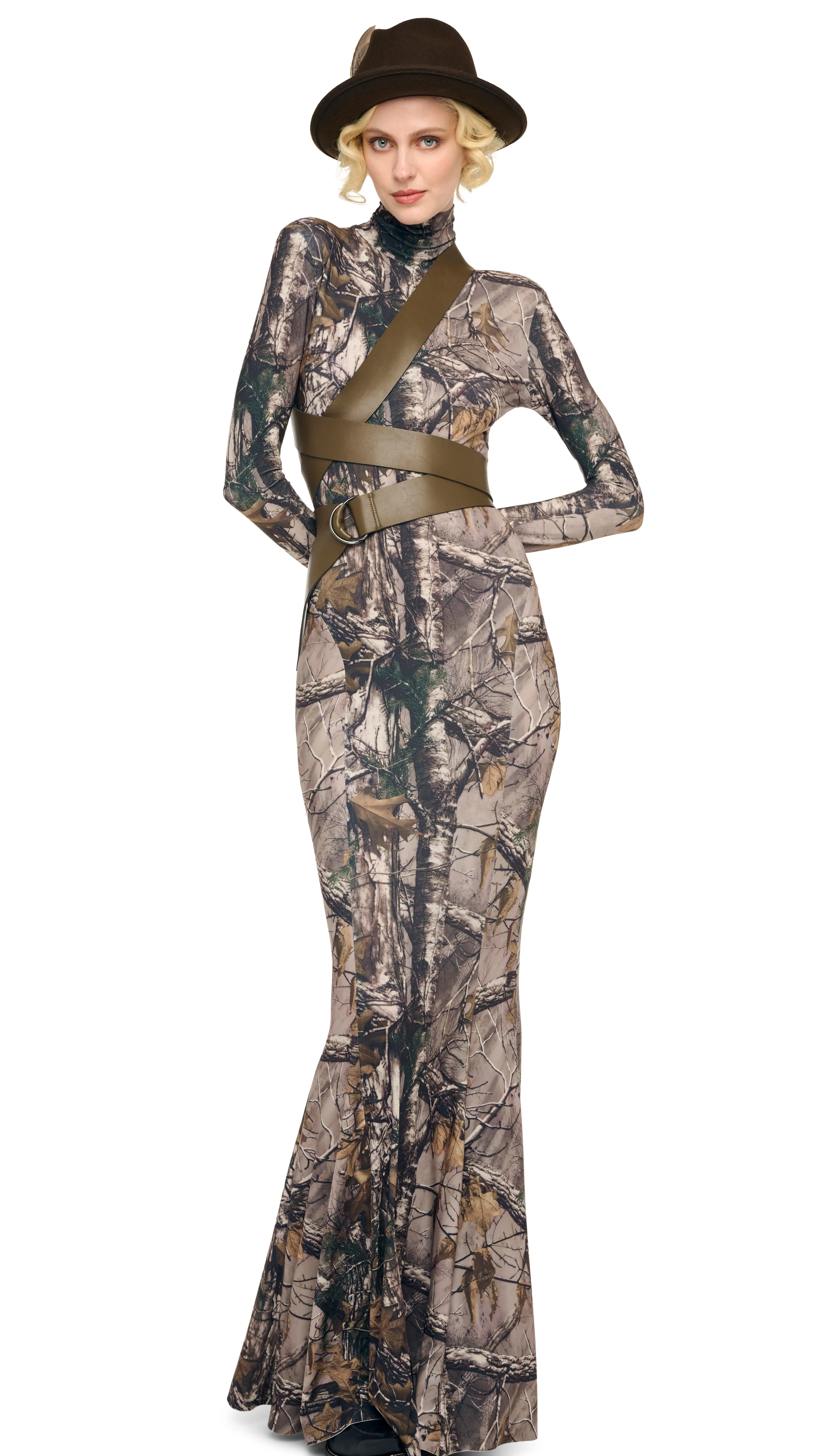 LONG SLEEVE TURTLE FISHTAIL GOWN sold by Norma Kamali product image thumbnail 5