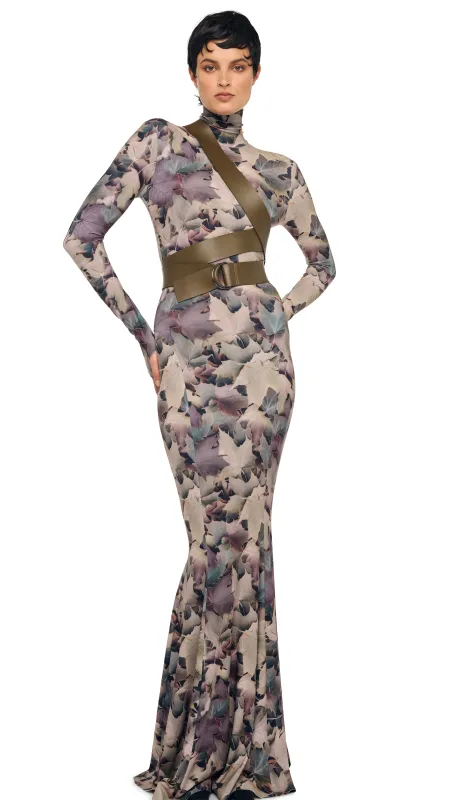 LONG SLEEVE TURTLE FISHTAIL GOWN sold by Norma Kamali