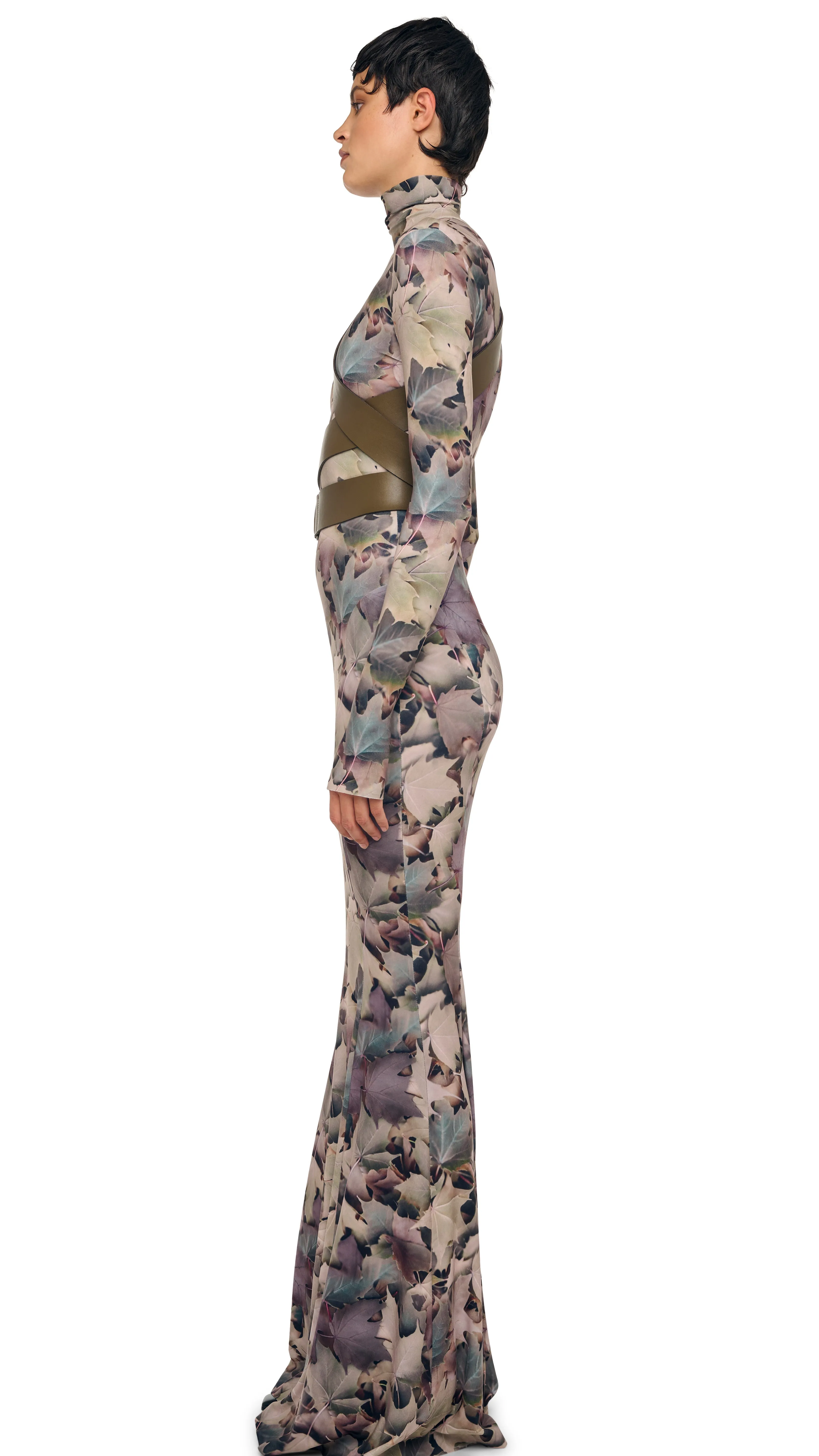 LONG SLEEVE TURTLE FISHTAIL GOWN sold by Norma Kamali product image thumbnail 2