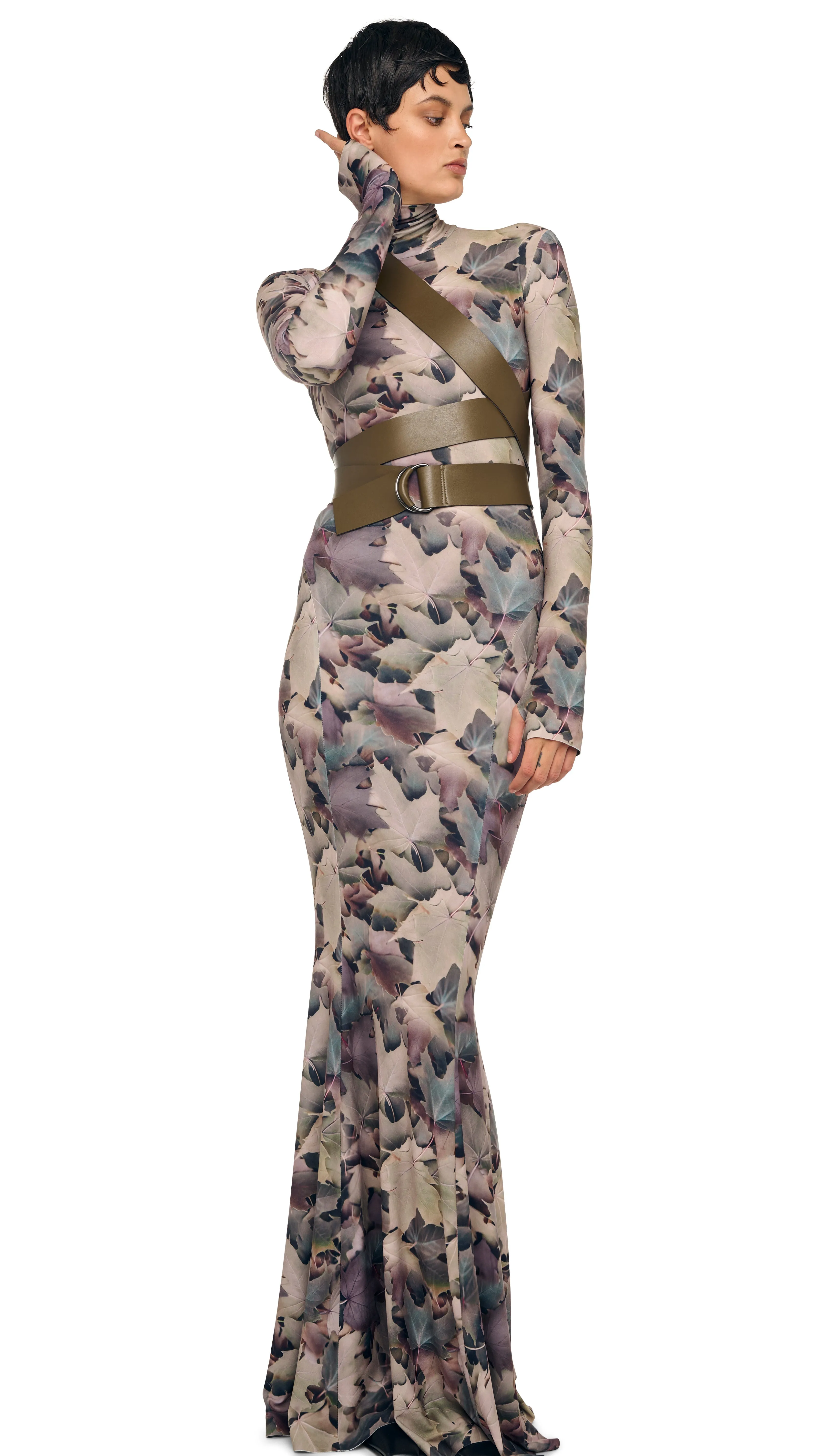 LONG SLEEVE TURTLE FISHTAIL GOWN sold by Norma Kamali product image thumbnail 5