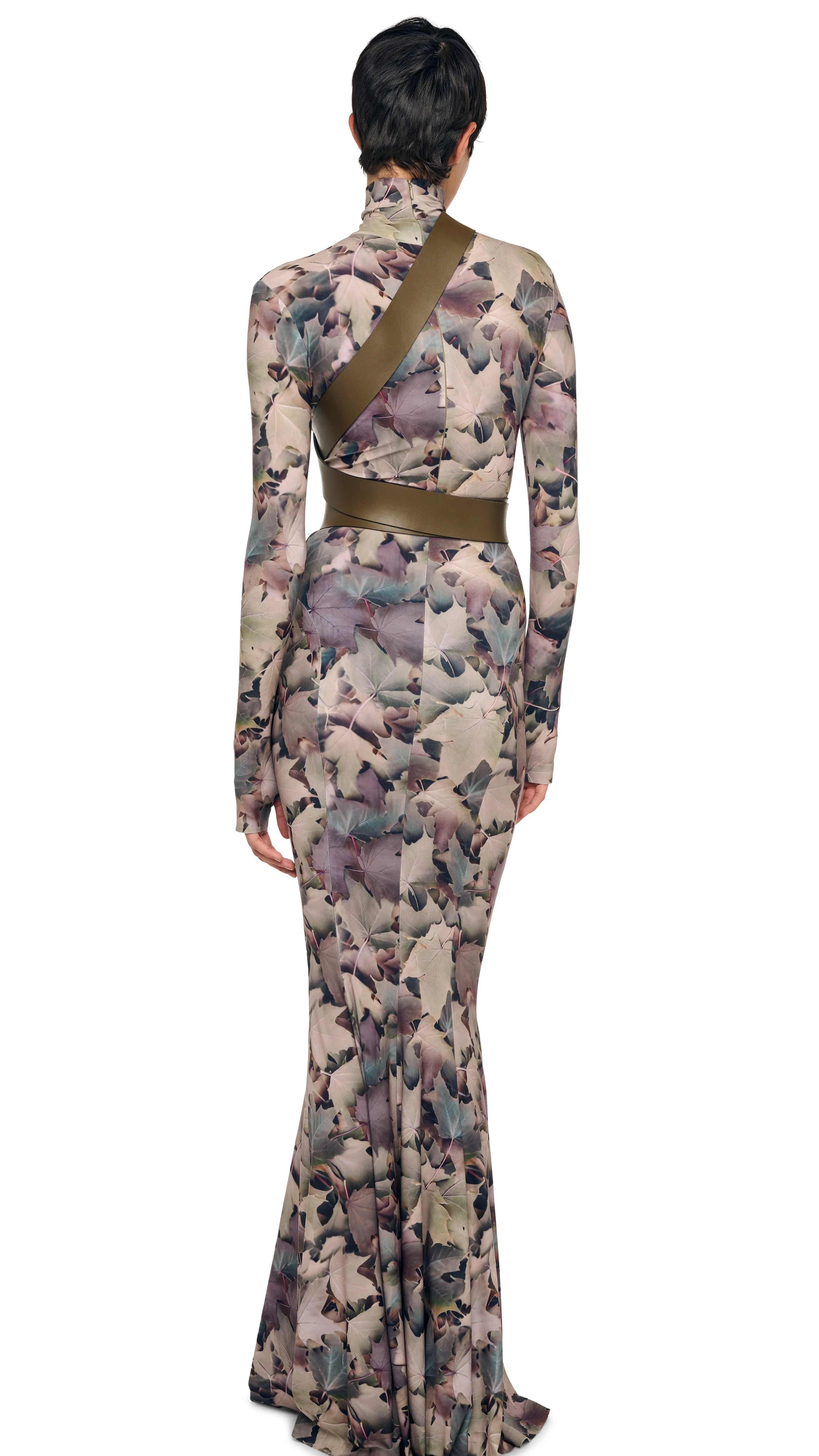 LONG SLEEVE TURTLE FISHTAIL GOWN sold by Norma Kamali product image thumbnail 3