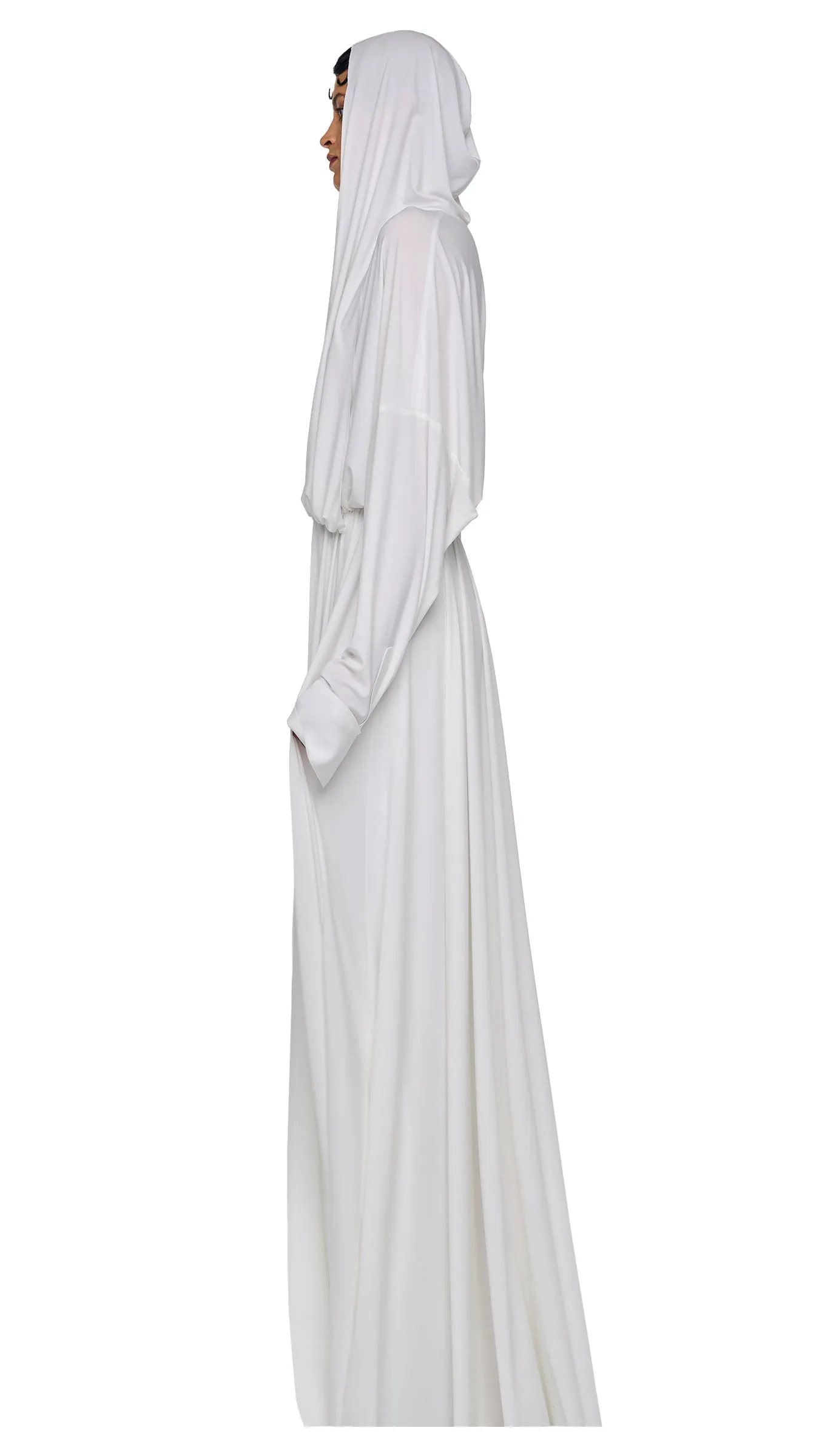 HOODED SUPER OS BF NK SHIRT FLARED GOWN sold by Norma Kamali product image thumbnail 2