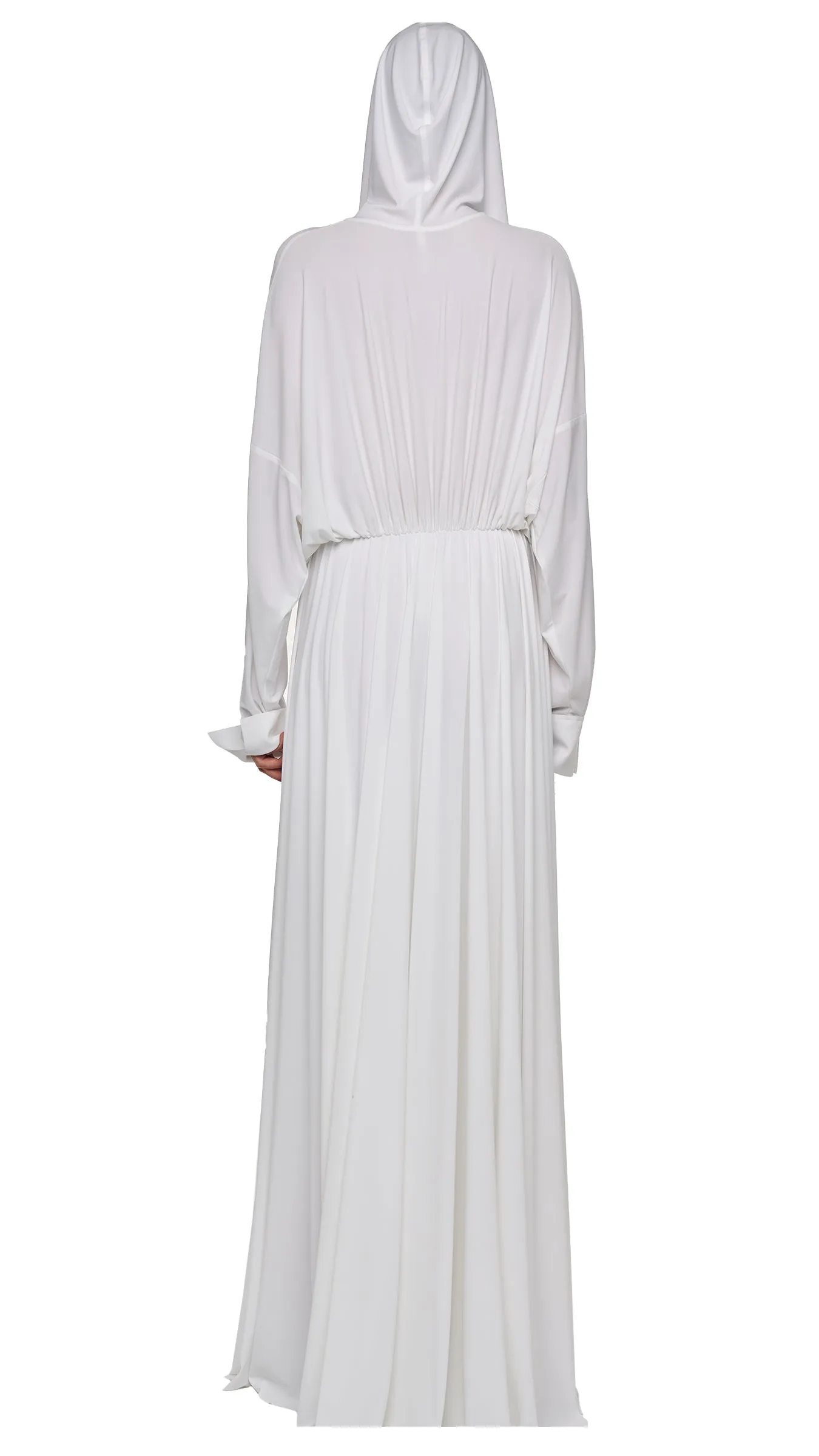 HOODED SUPER OS BF NK SHIRT FLARED GOWN sold by Norma Kamali product image thumbnail 3