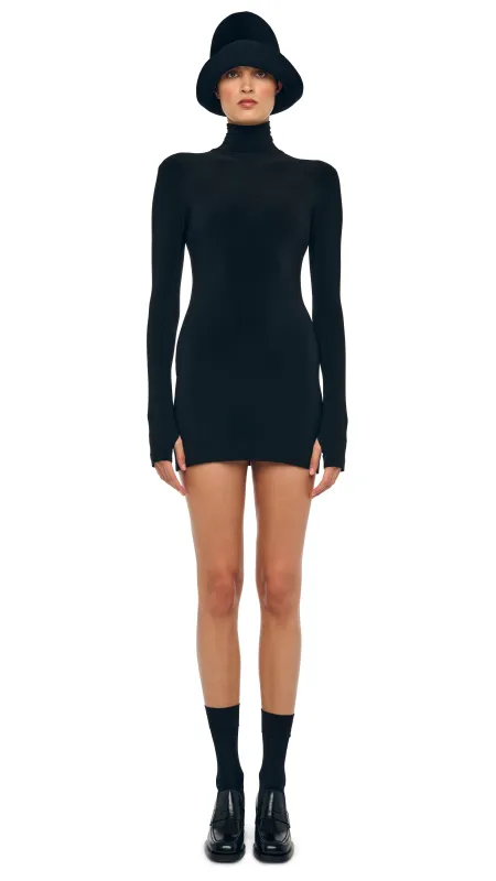 LONG SLEEVE TURTLENECK PICKLEBALL DRESS sold by Norma Kamali