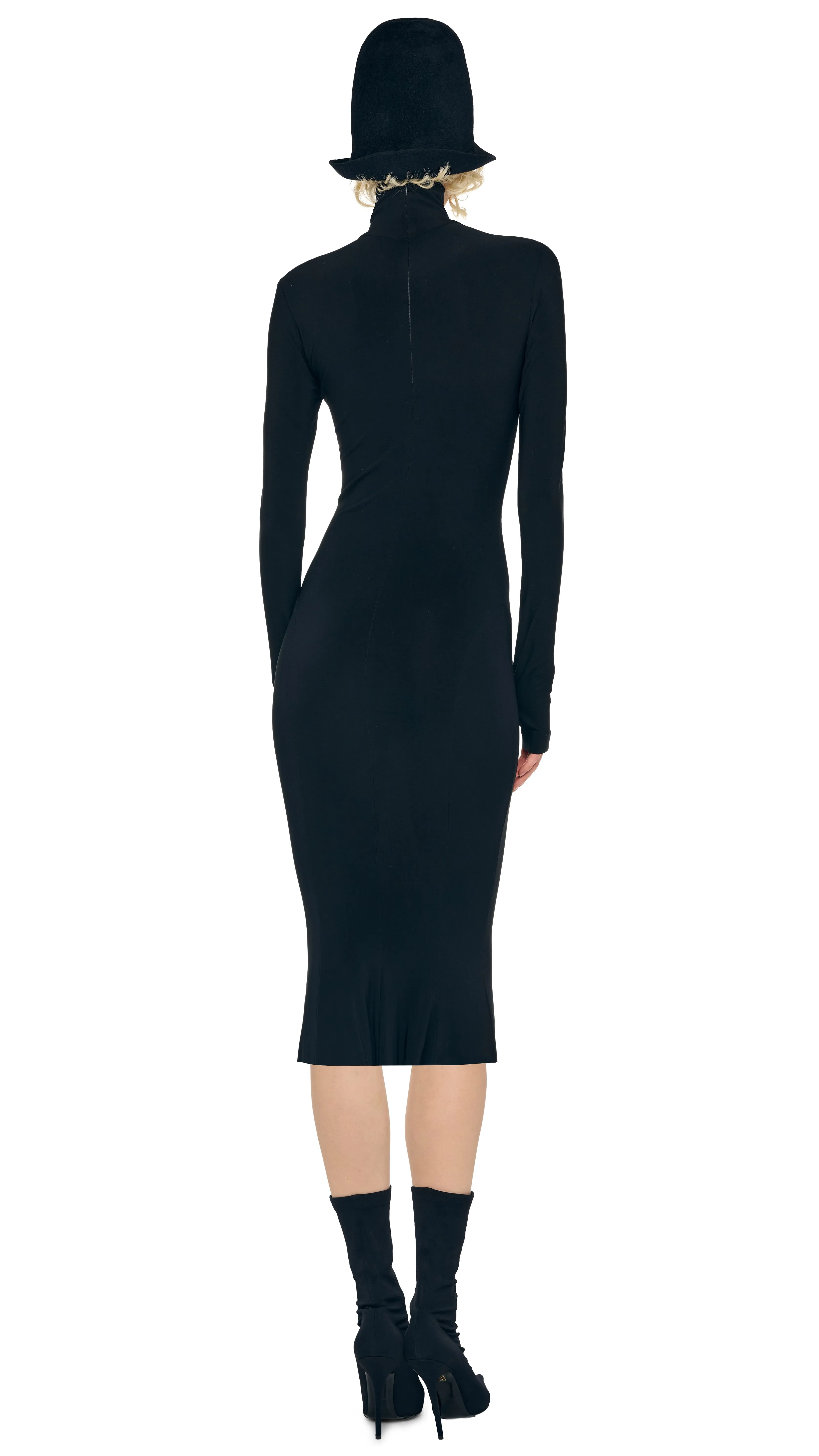 LONG SLEEVE TURTLENECK DRESS sold by Norma Kamali product image thumbnail 3