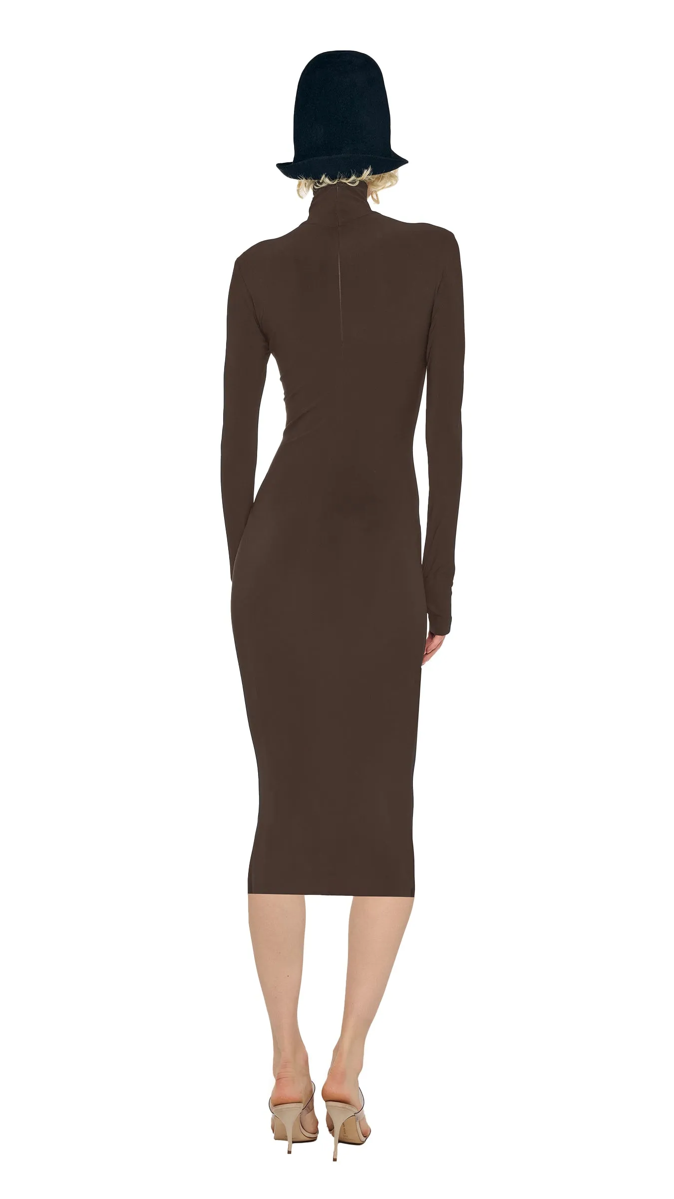 LONG SLEEVE TURTLENECK DRESS sold by Norma Kamali product image thumbnail 3