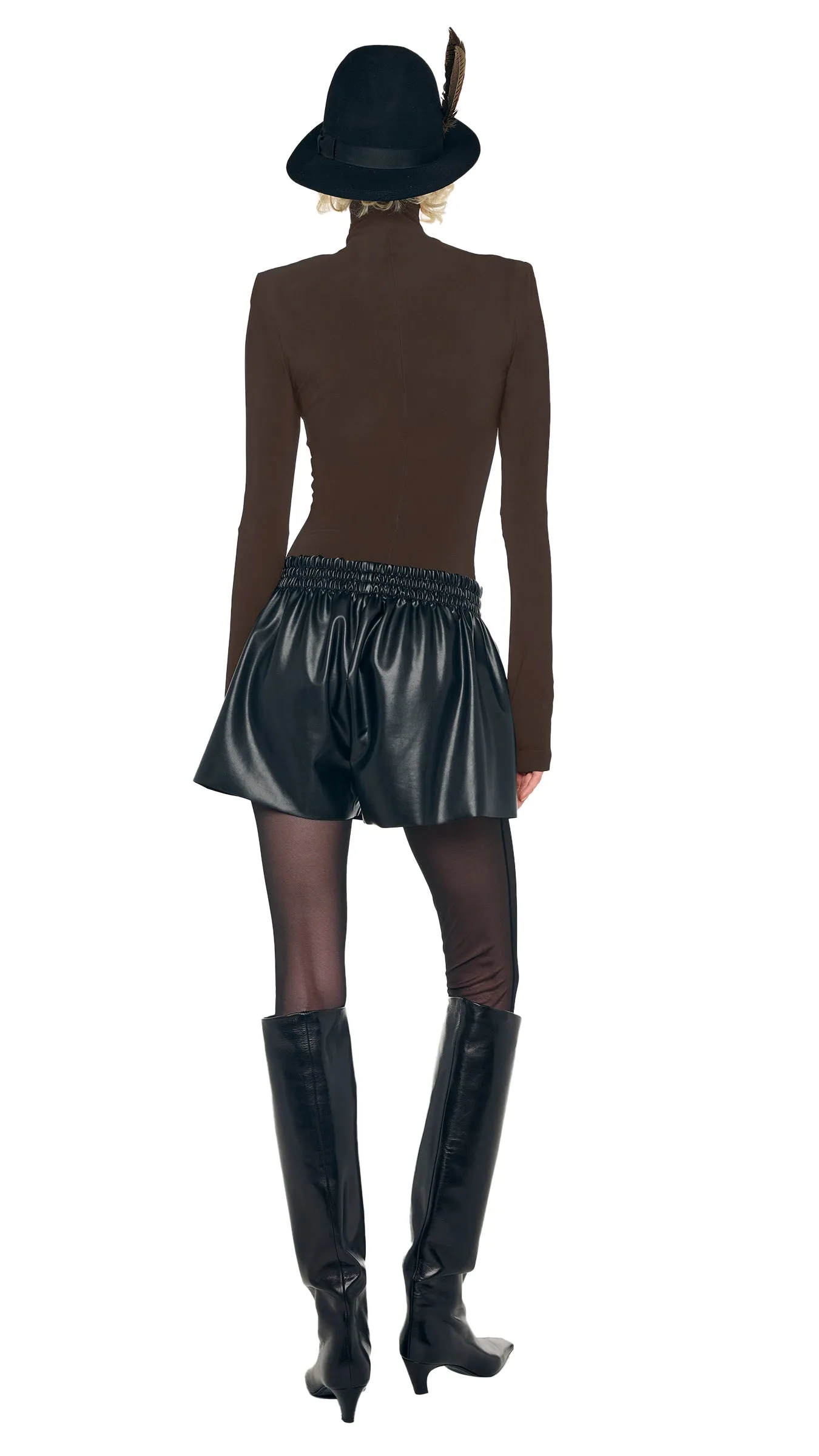 SLIM FIT LONG SLEEVE TURTLE TOP sold by Norma Kamali product image thumbnail 3