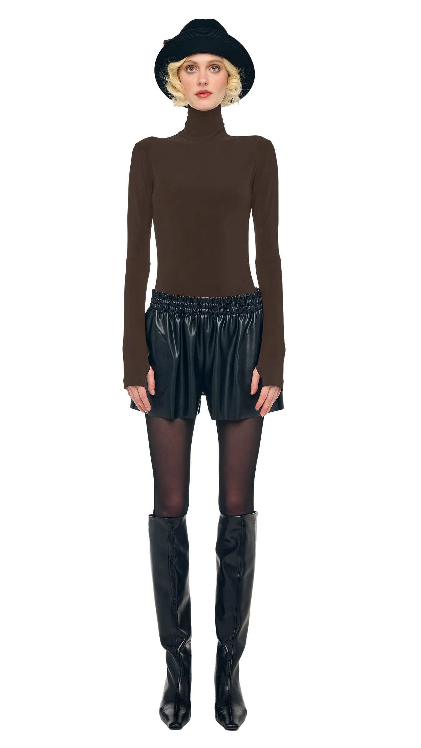 SLIM FIT LONG SLEEVE TURTLE TOP sold by Norma Kamali