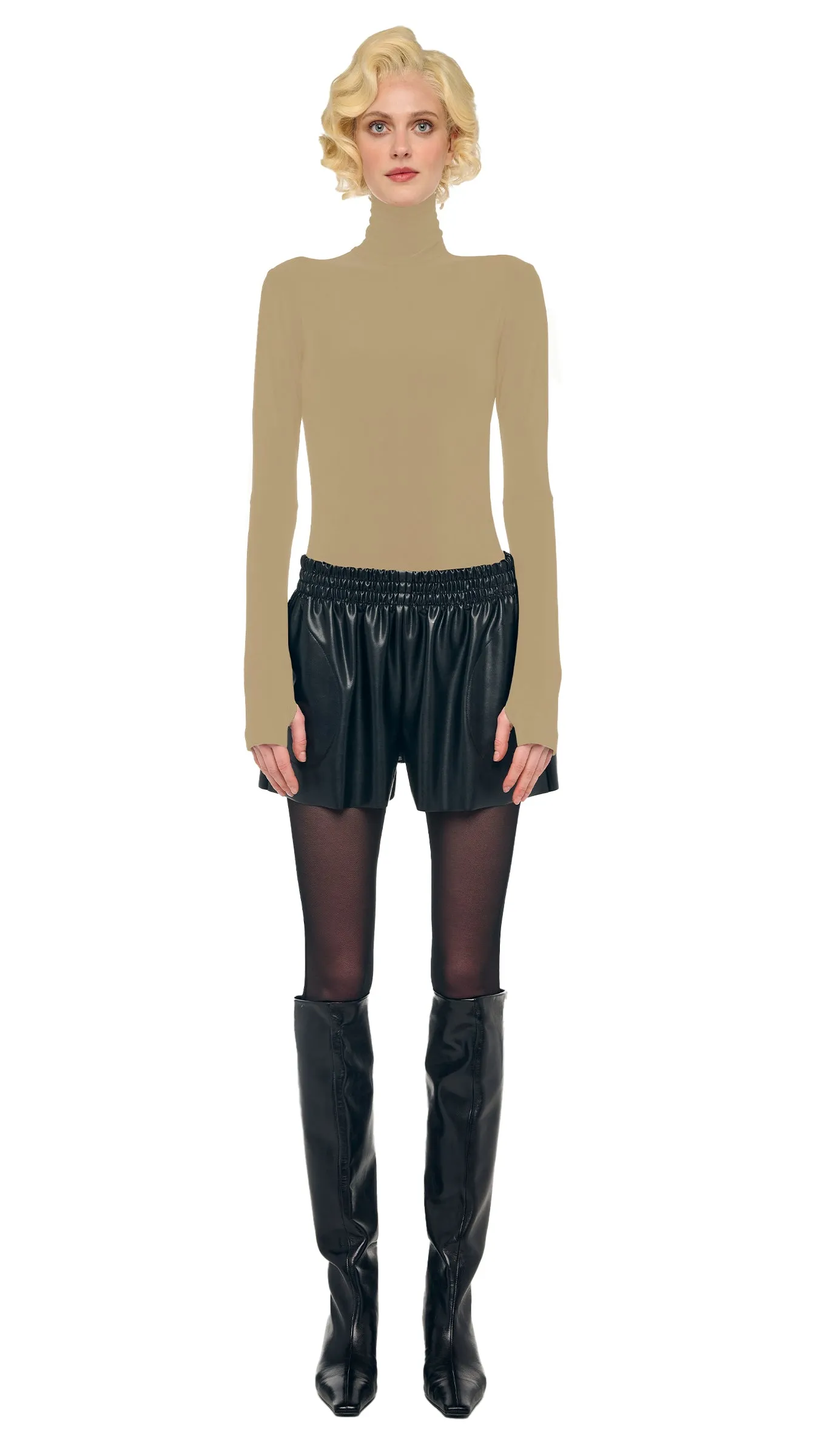 SLIM FIT LONG SLEEVE TURTLE TOP sold by Norma Kamali