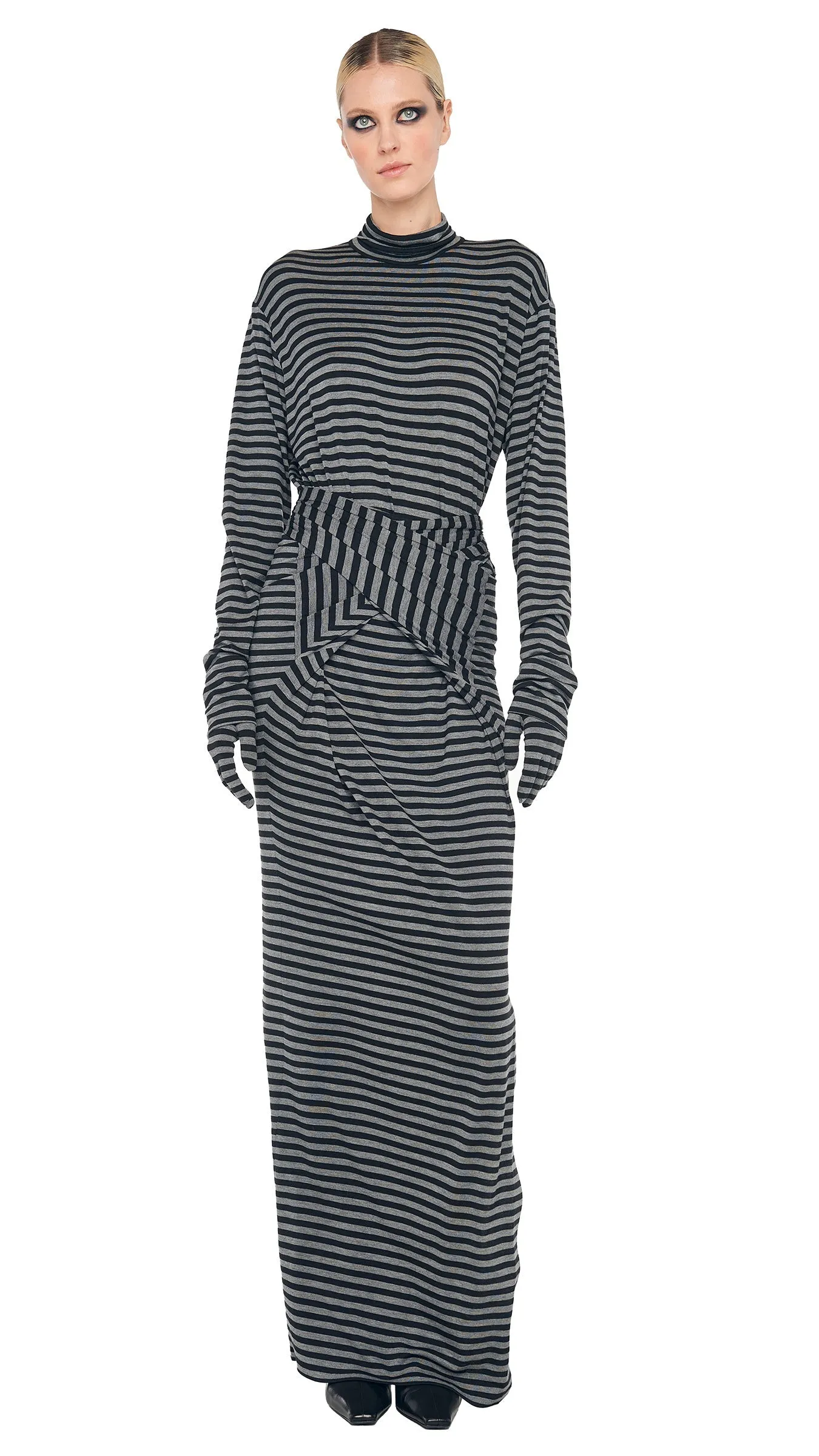 ALL IN ONE SIDE SLIT LONG SKIRT sold by Norma Kamali