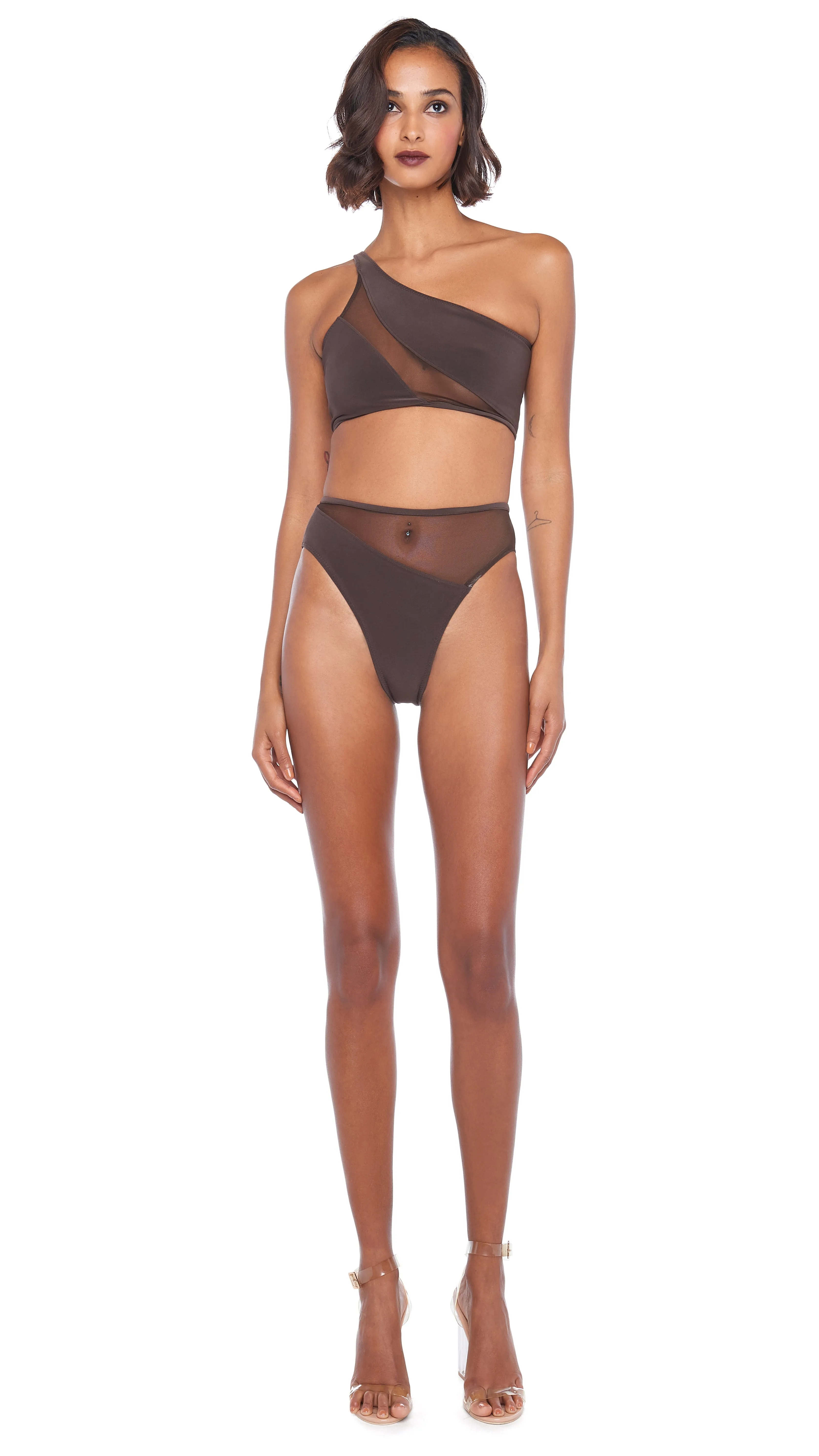 SNAKE MESH BRA + SNAKE MESH BOTTOM sold by Norma Kamali