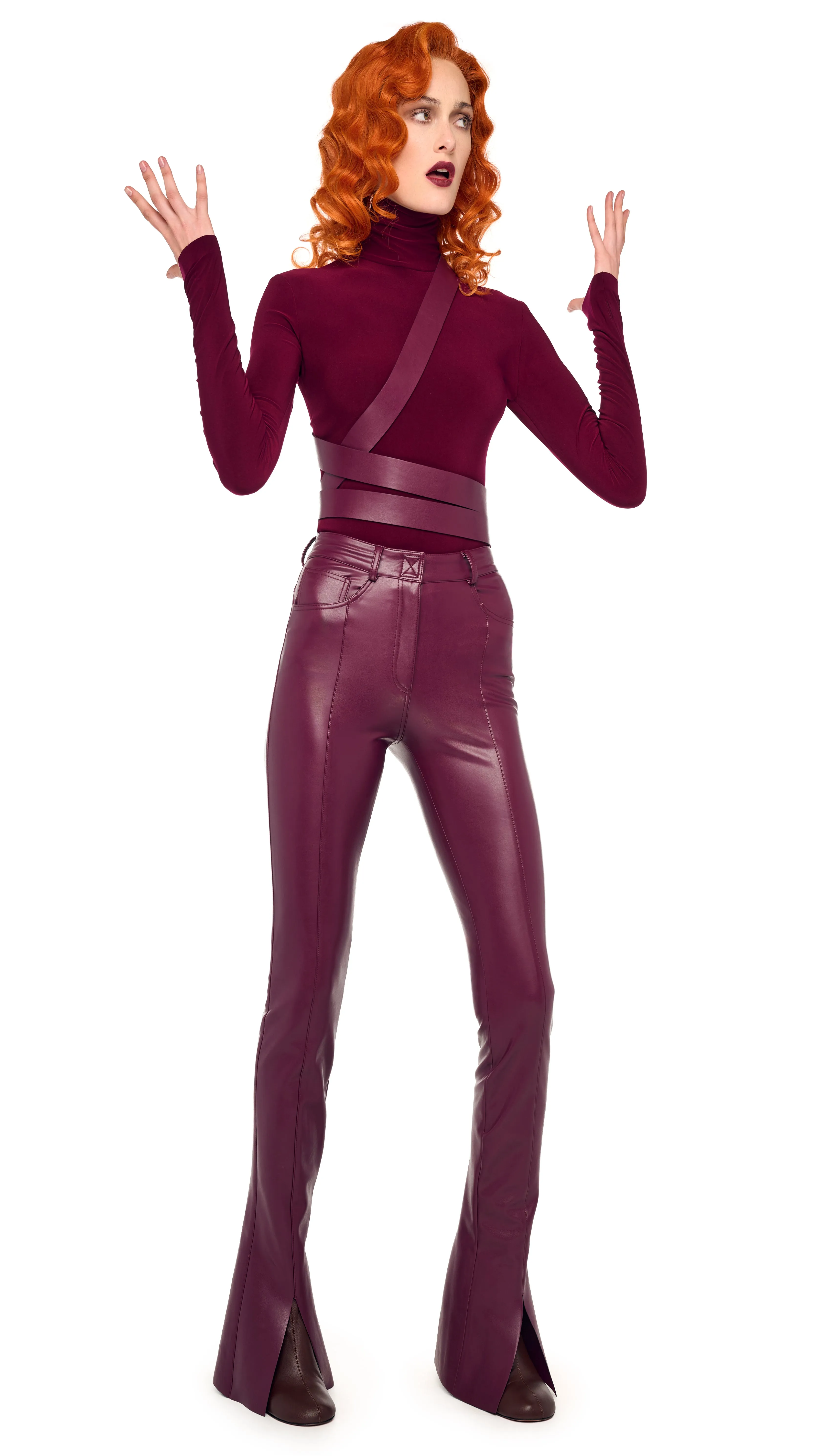 SLIM FIT LONG SLEEVE TURTLE TOP sold by Norma Kamali product image thumbnail 4