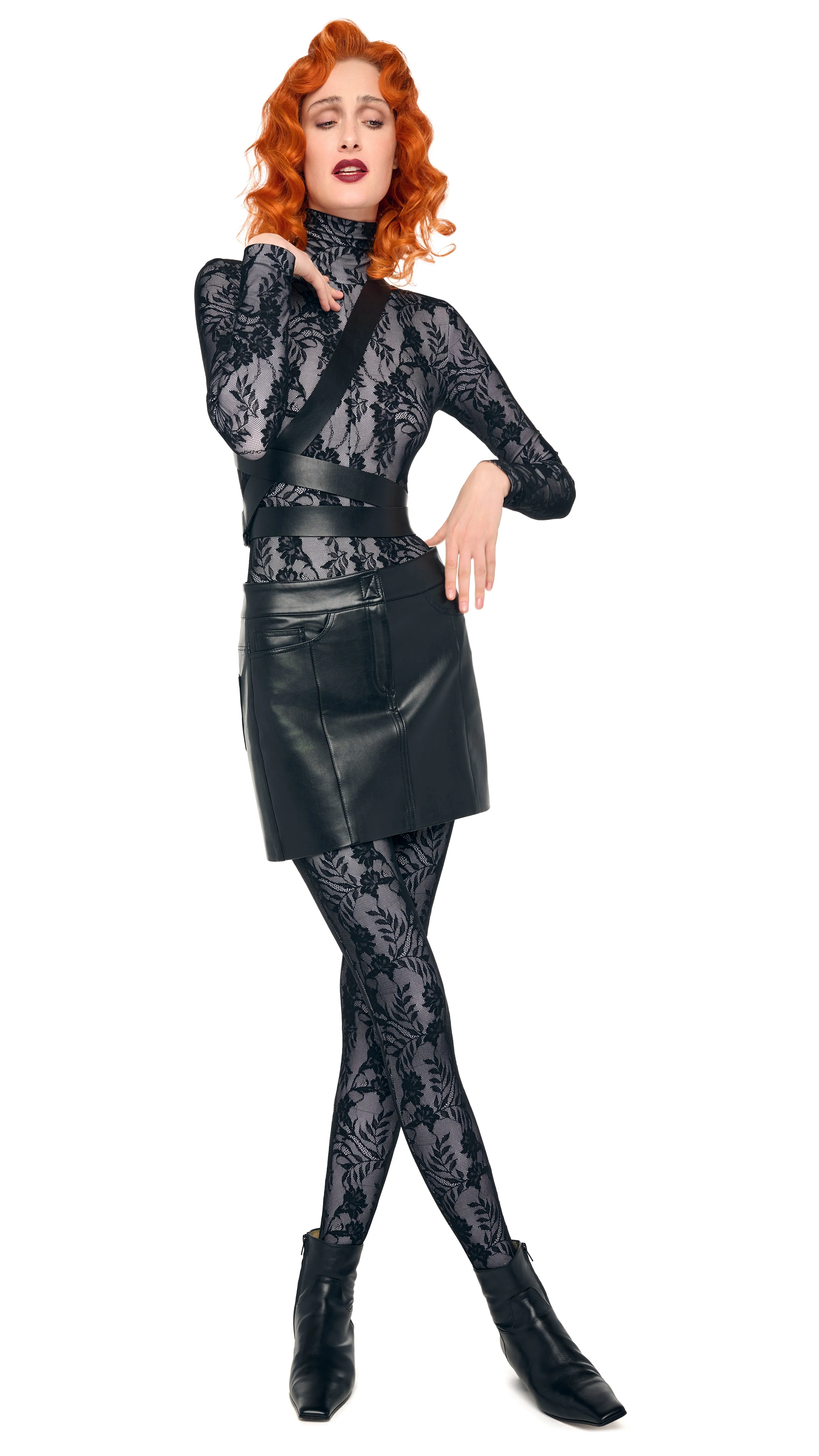 STRAIGHT JEAN MINI SKIRT sold by Norma Kamali product image thumbnail 5