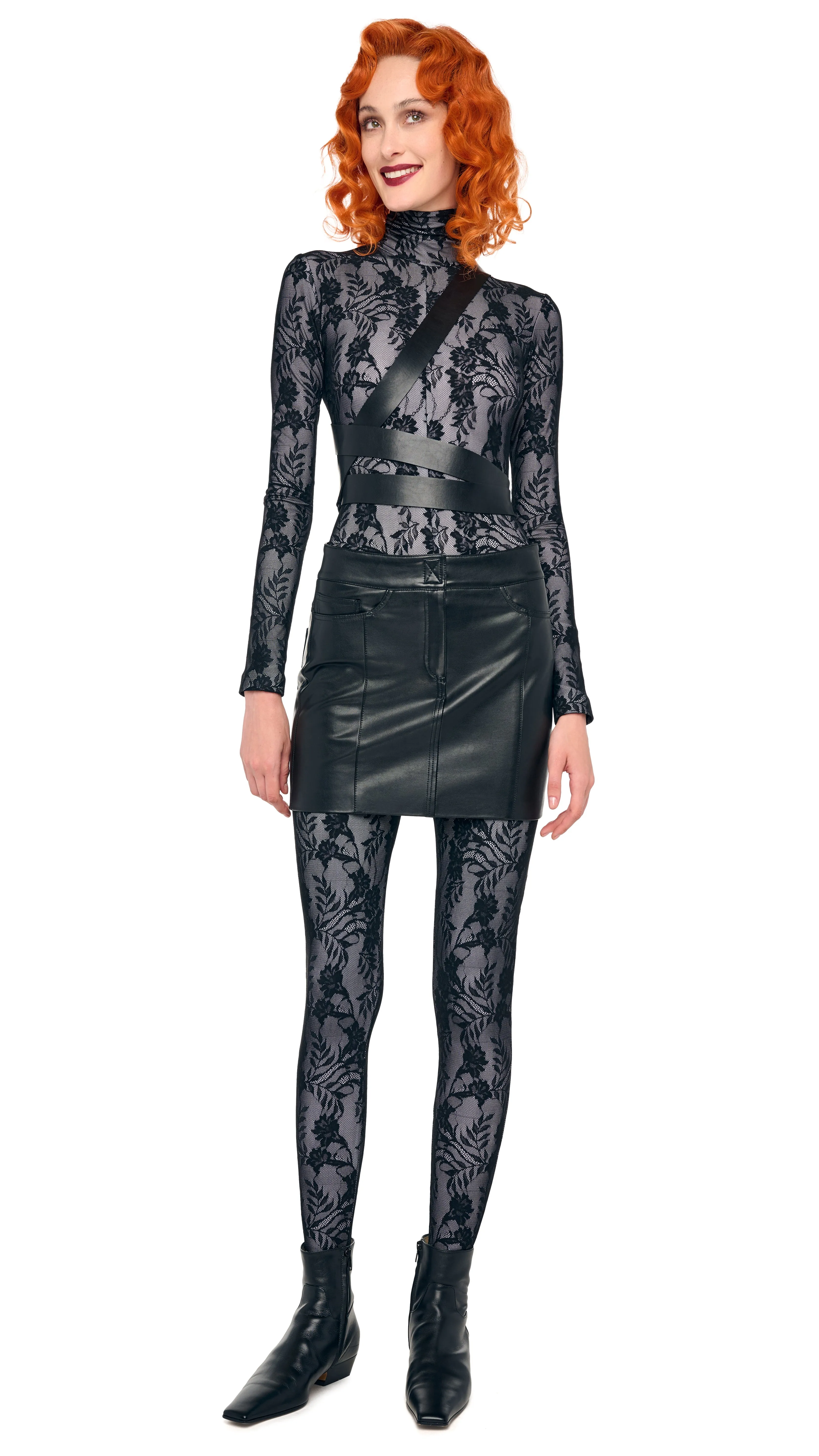 STRAIGHT JEAN MINI SKIRT sold by Norma Kamali