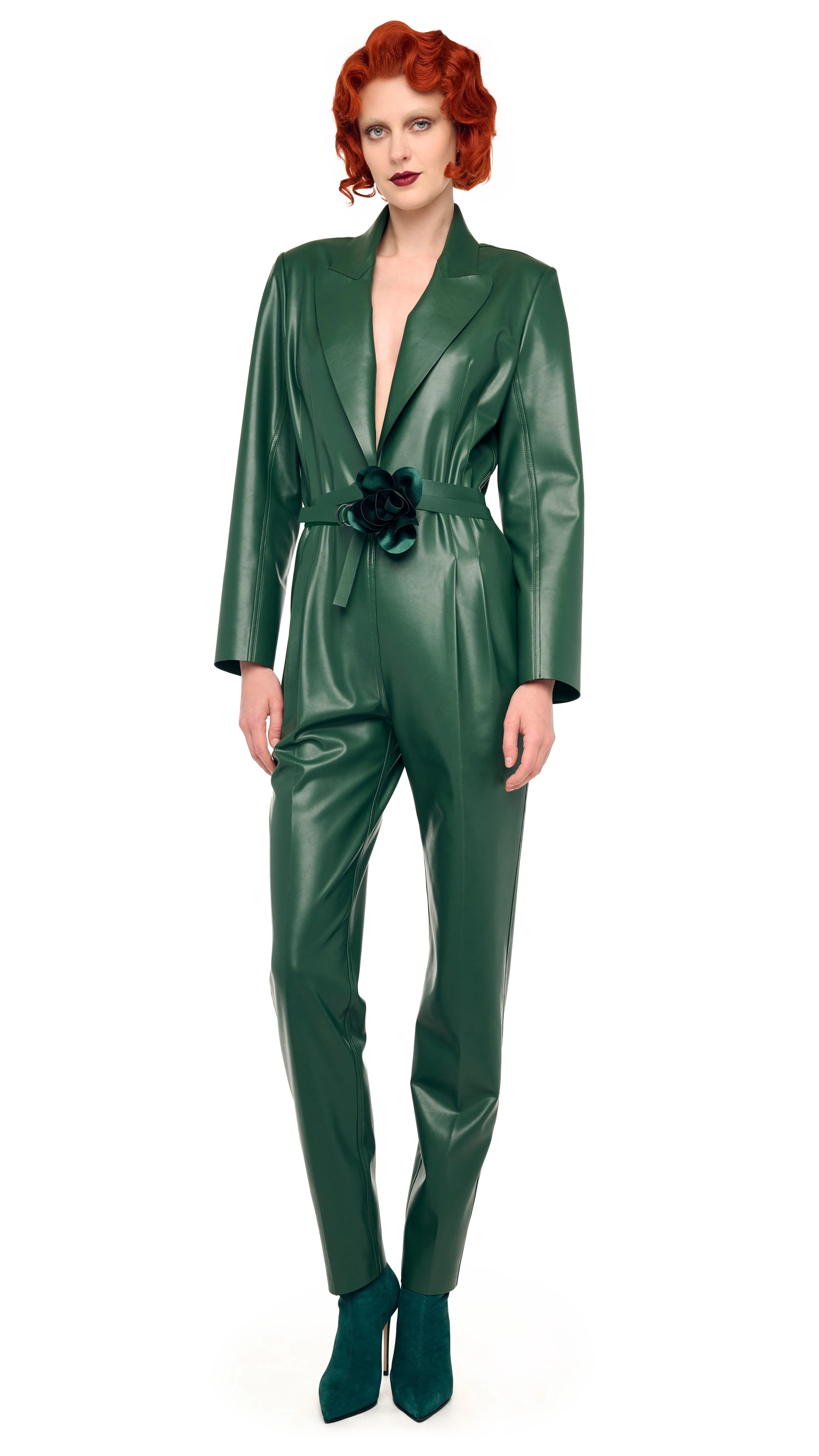 EASY FIT SINGLE BREASTED TAPERED LEG JUMPSUIT sold by Norma Kamali product image thumbnail 4