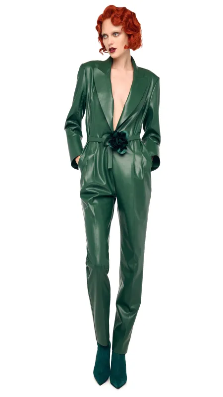 EASY FIT SINGLE BREASTED TAPERED LEG JUMPSUIT sold by Norma Kamali