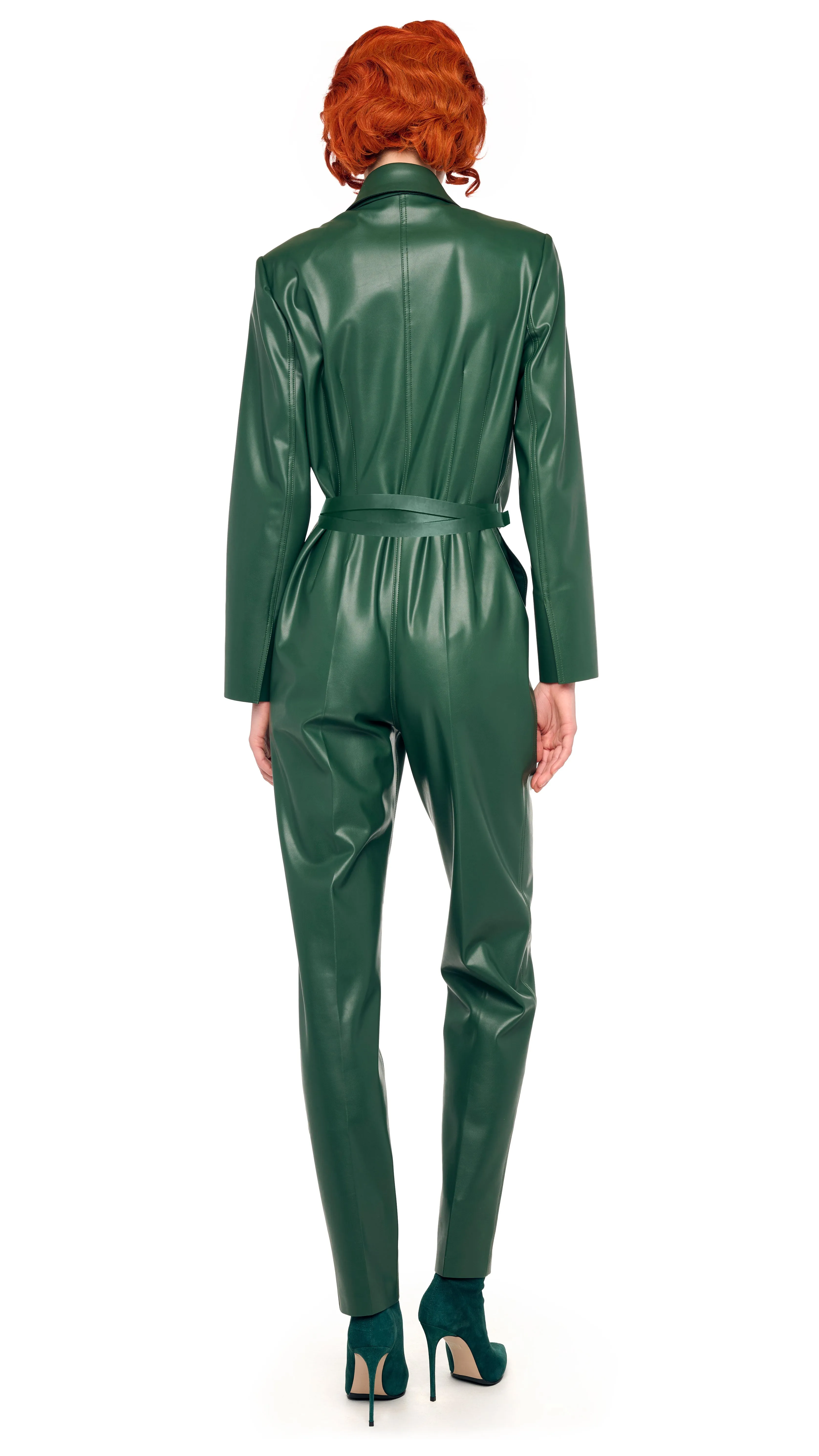 EASY FIT SINGLE BREASTED TAPERED LEG JUMPSUIT sold by Norma Kamali product image thumbnail 3