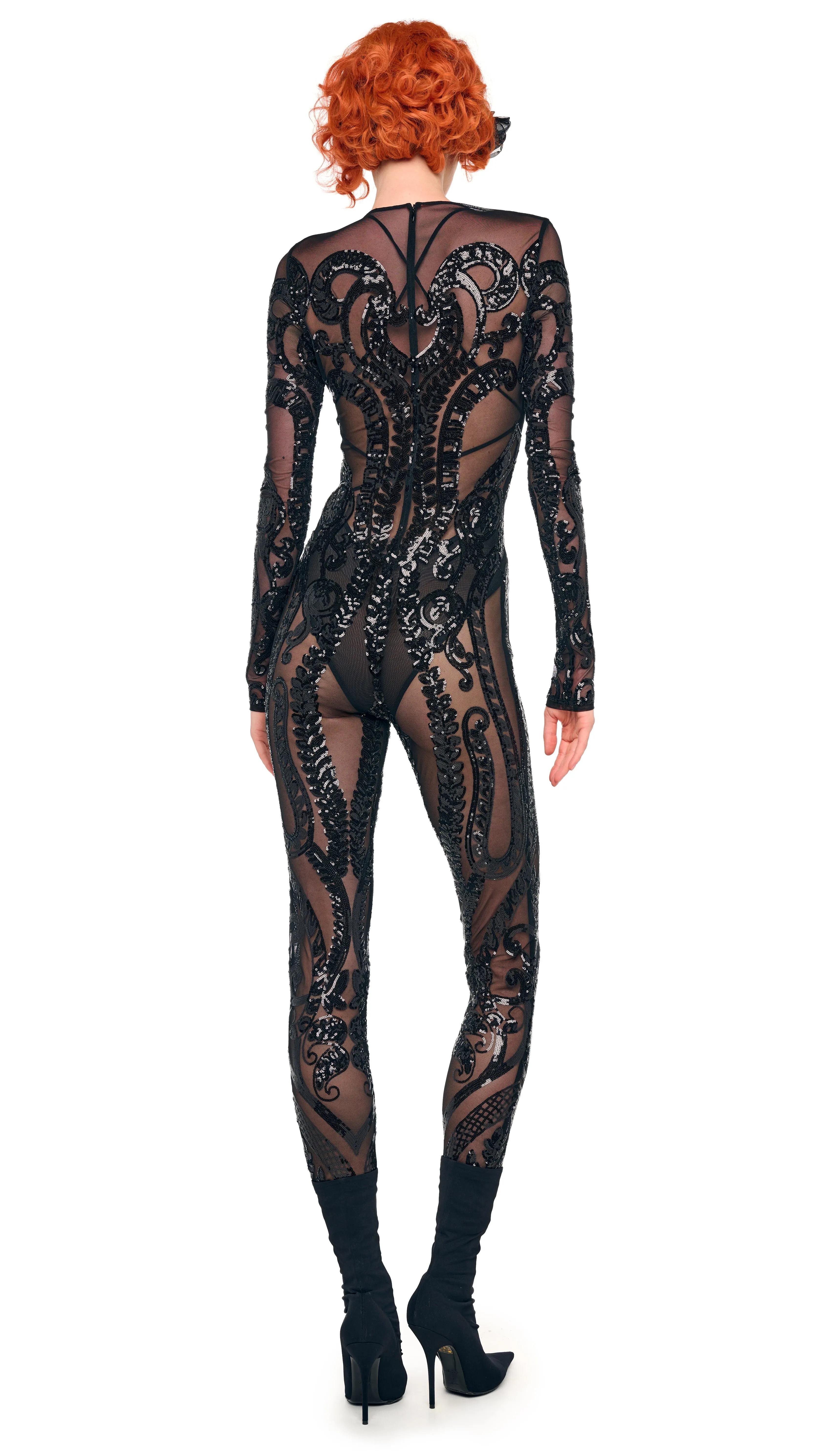 LONG SLEEVE CREW NECK CATSUIT sold by Norma Kamali product image thumbnail 3