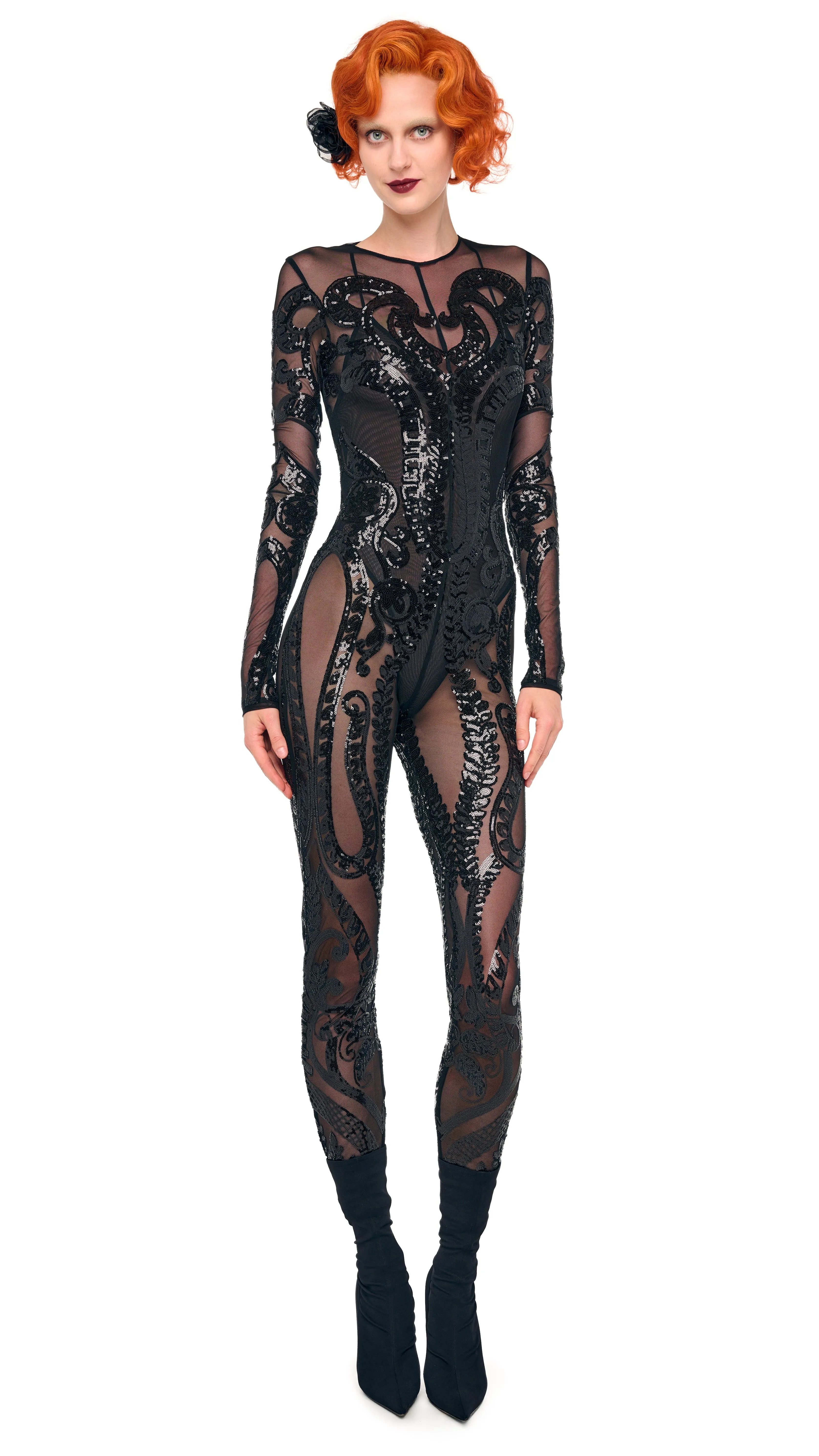 LONG SLEEVE CREW NECK CATSUIT sold by Norma Kamali