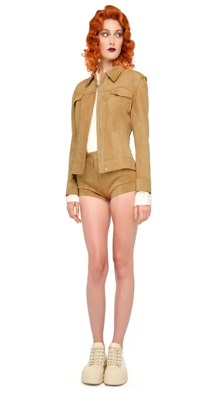 HIGH WAIST JEAN SHORT sold by Norma Kamali