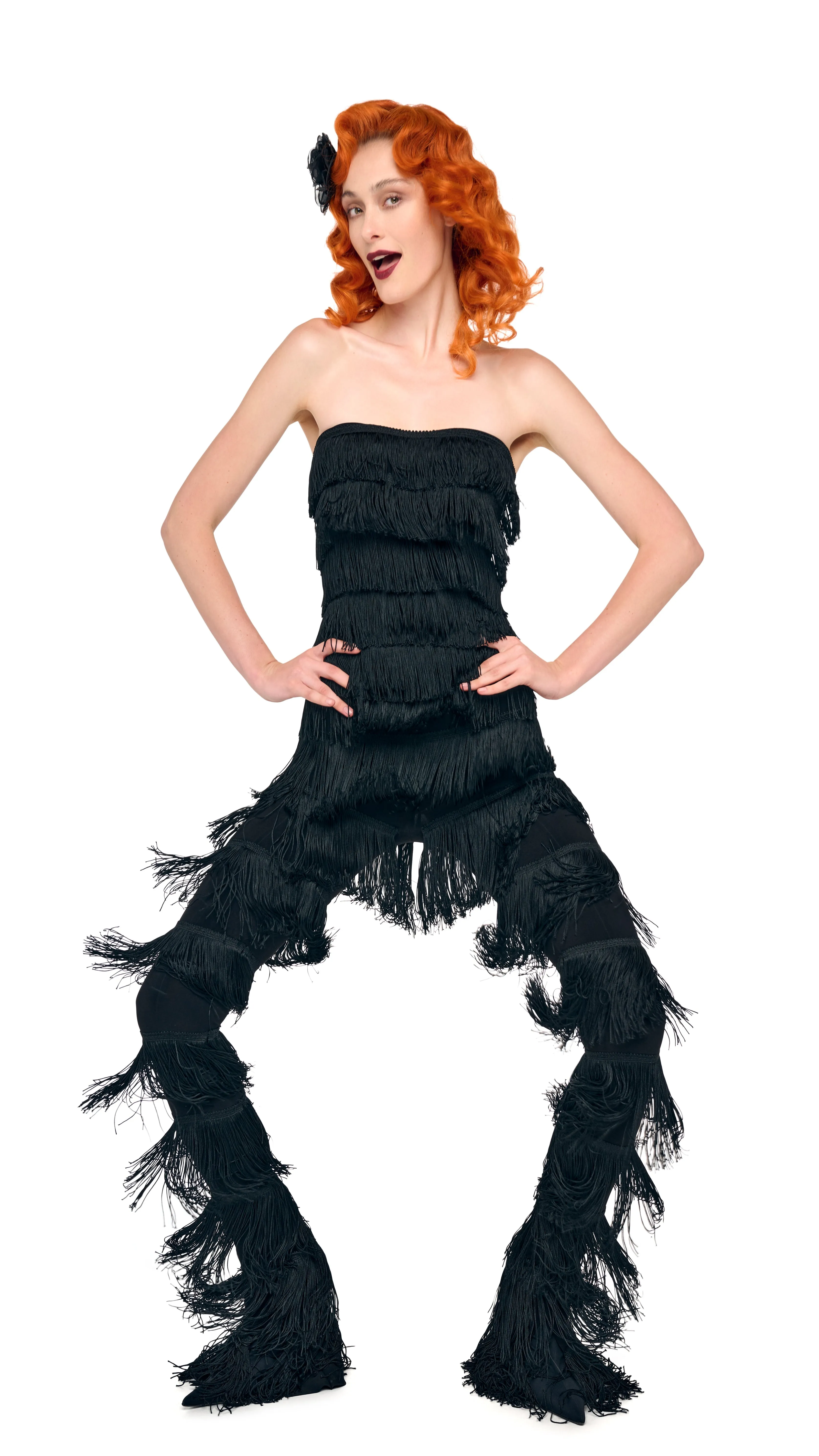 FRINGE SPAT LEGGING sold by Norma Kamali product image thumbnail 4