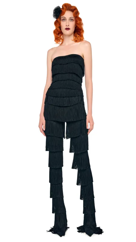 FRINGE SPAT LEGGING sold by Norma Kamali