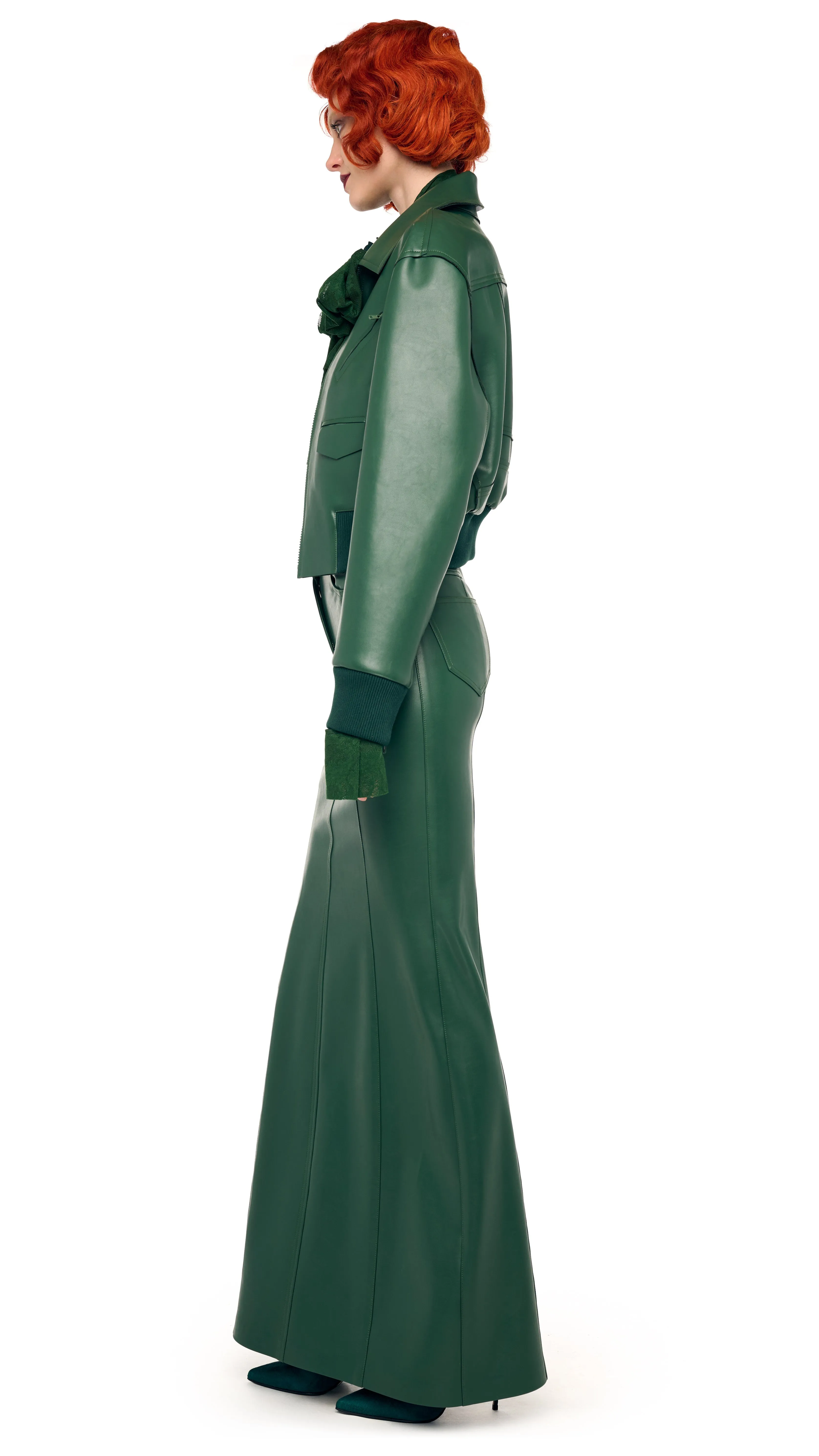 MENS ZIP FRONT CLASSIC CROPPED JACKET sold by Norma Kamali product image thumbnail 2