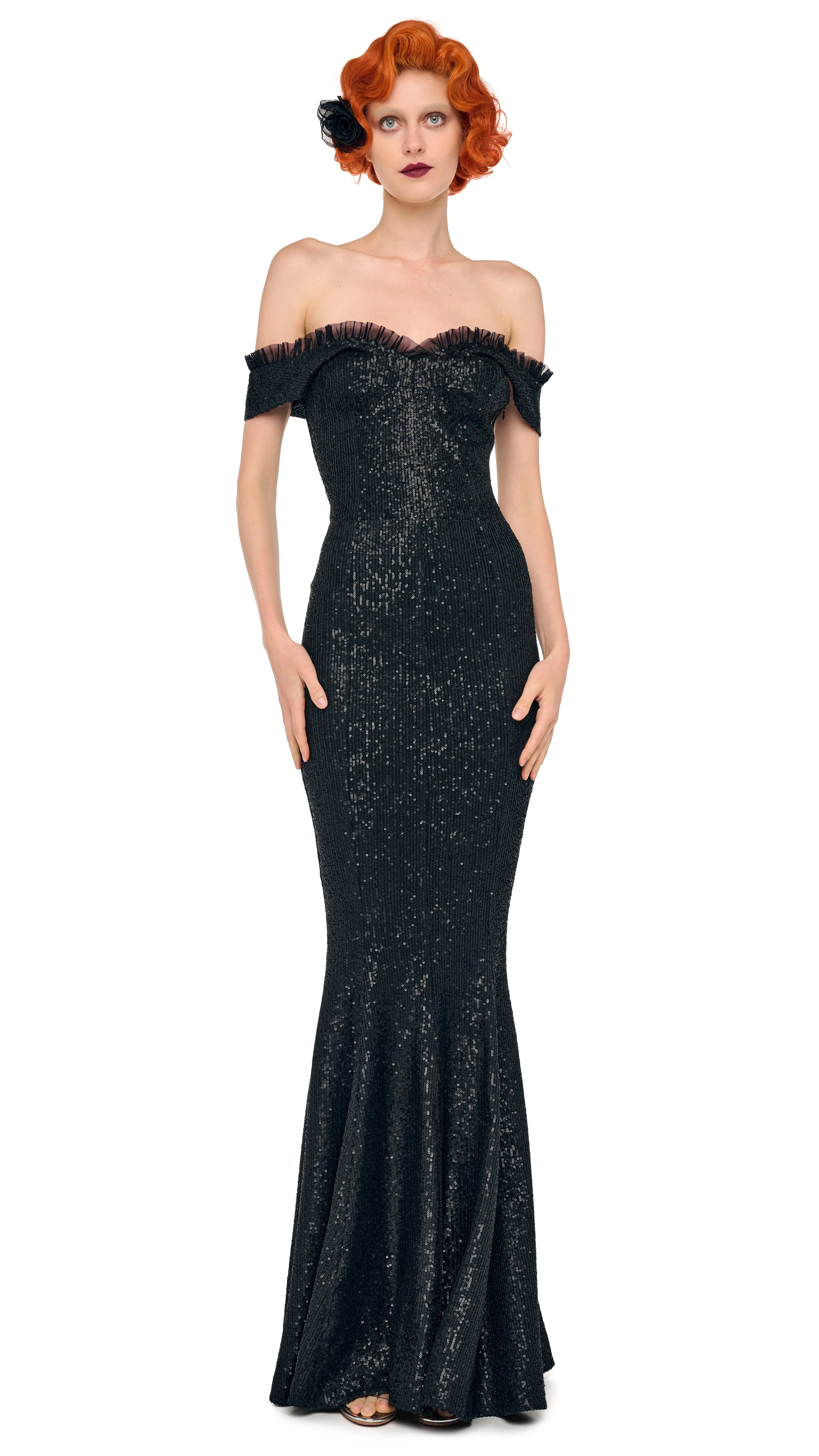 DOUBLE DROP SHOULDER GRACE FISHTAIL GOWN sold by Norma Kamali