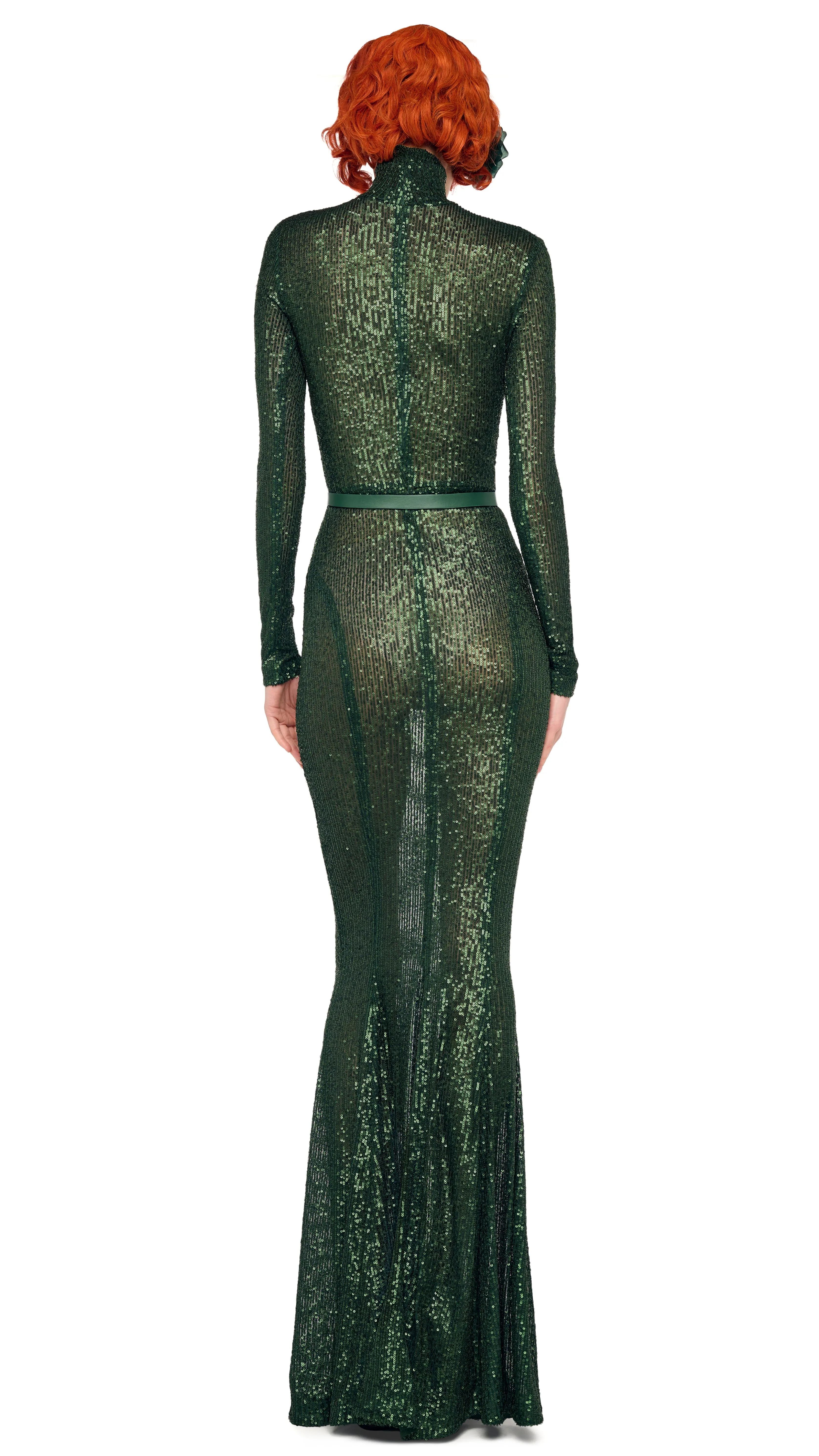 LONG SLEEVE TURTLE FISHTAIL GOWN sold by Norma Kamali product image thumbnail 3