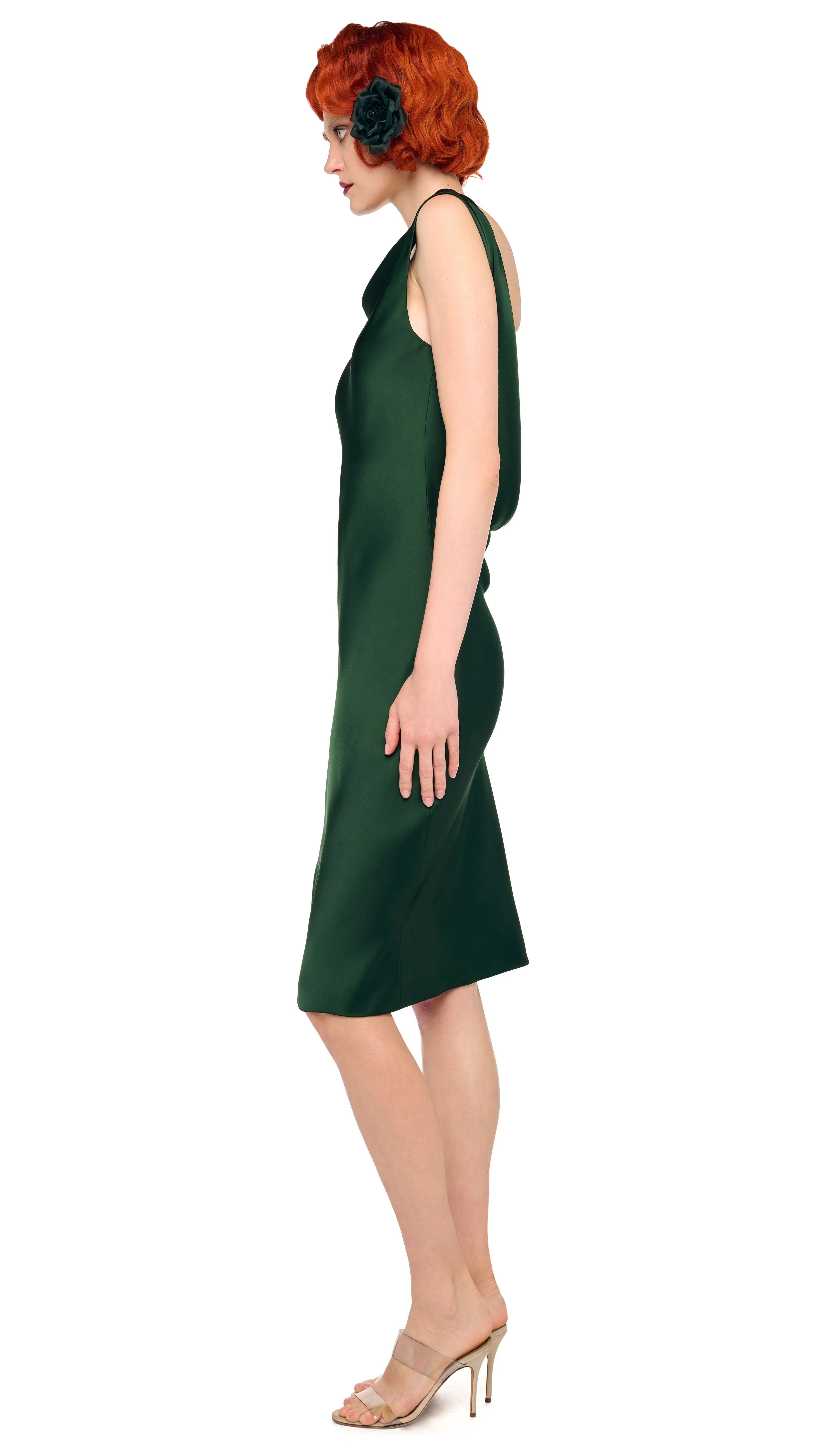 SLEEVELESS LOW BACK DRAPE DRESS sold by Norma Kamali product image thumbnail 2