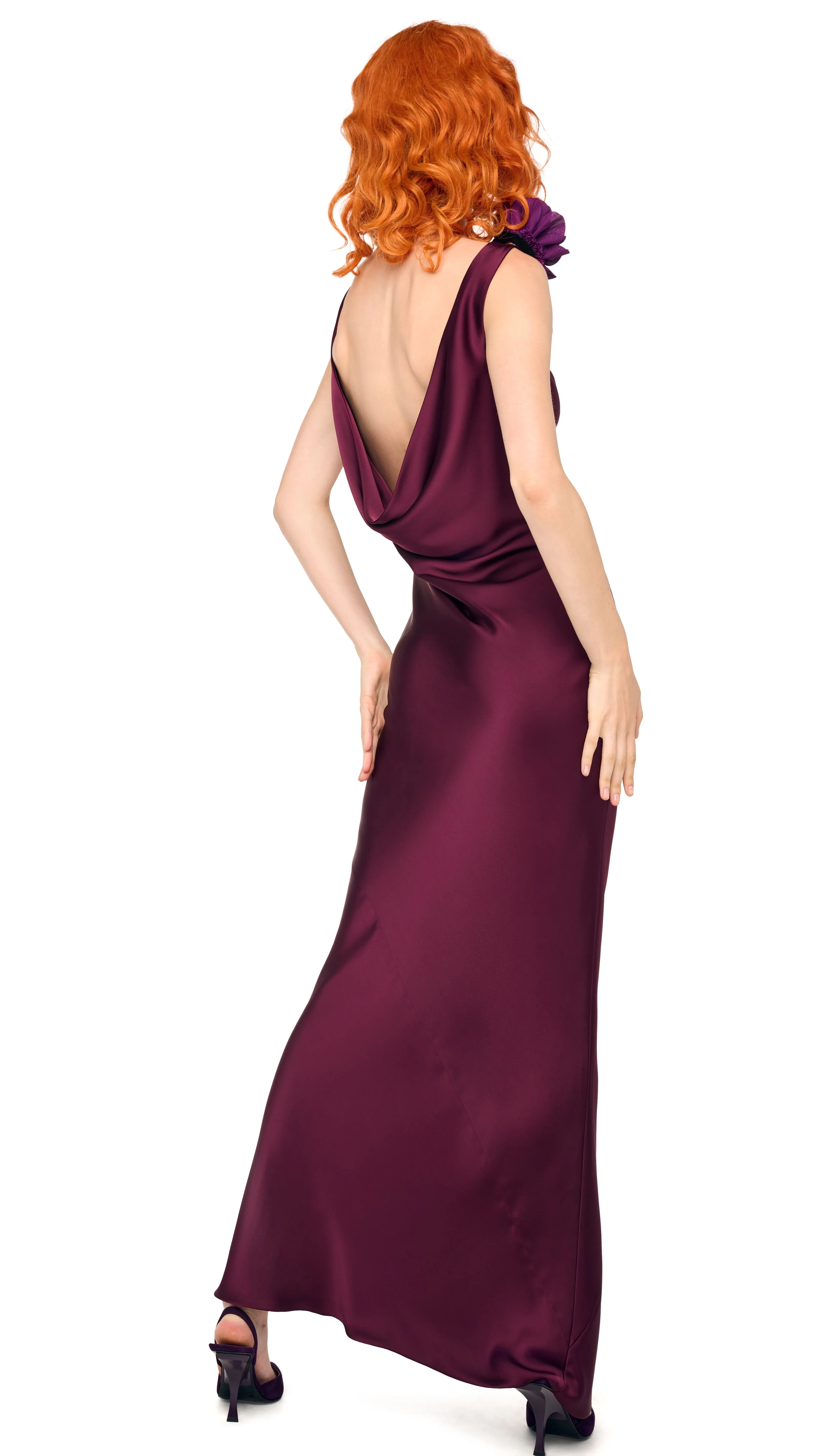 SLEEVELESS LOW BACK DRAPE GOWN sold by Norma Kamali product image thumbnail 4