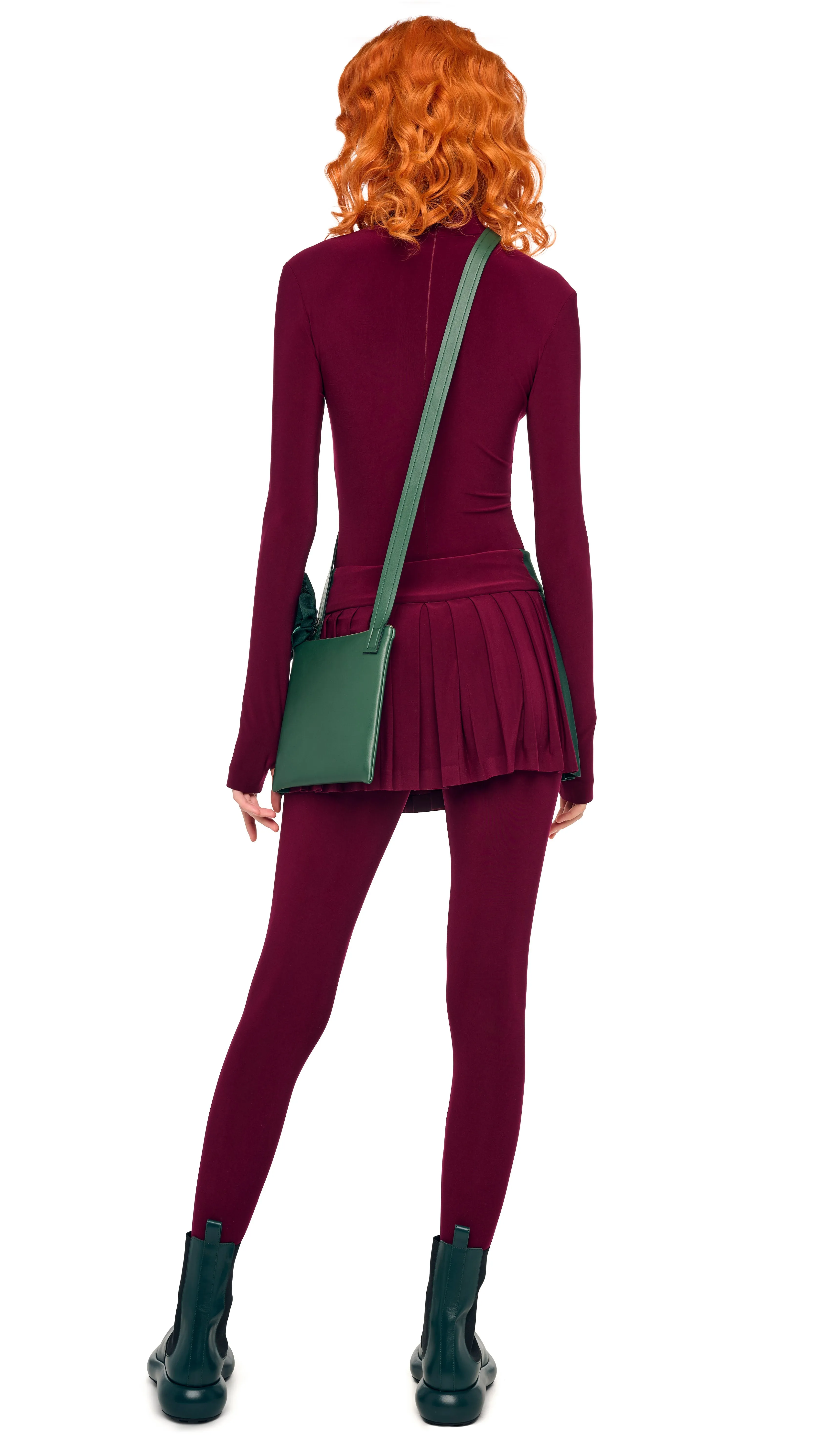 SIDE STRIPE PLEATED PICKLEBALL SKIRT sold by Norma Kamali product image thumbnail 3