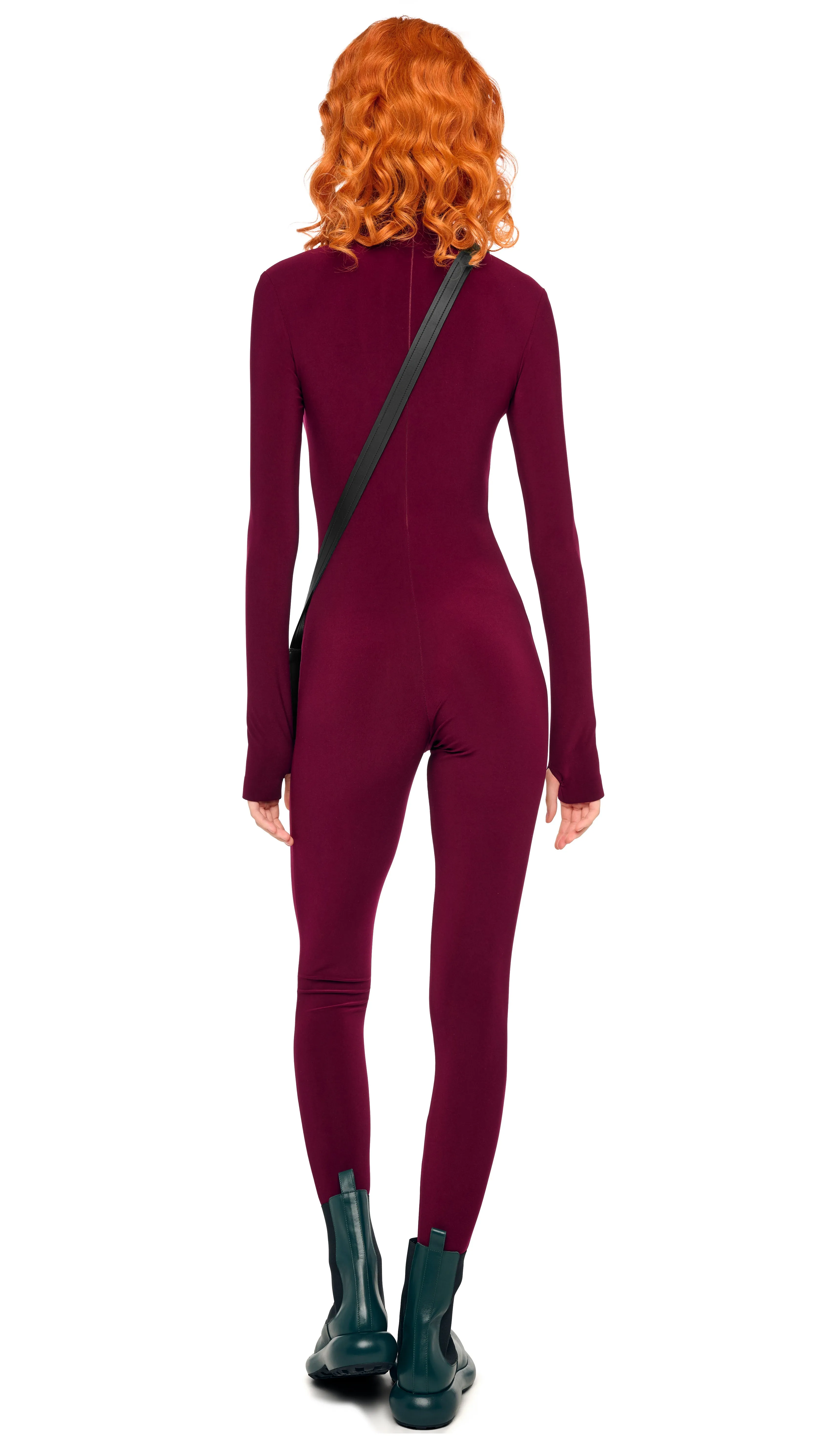 LONG SLEEVE SLIM FIT TURTLE CATSUIT W/ FOOTIE sold by Norma Kamali product image thumbnail 3