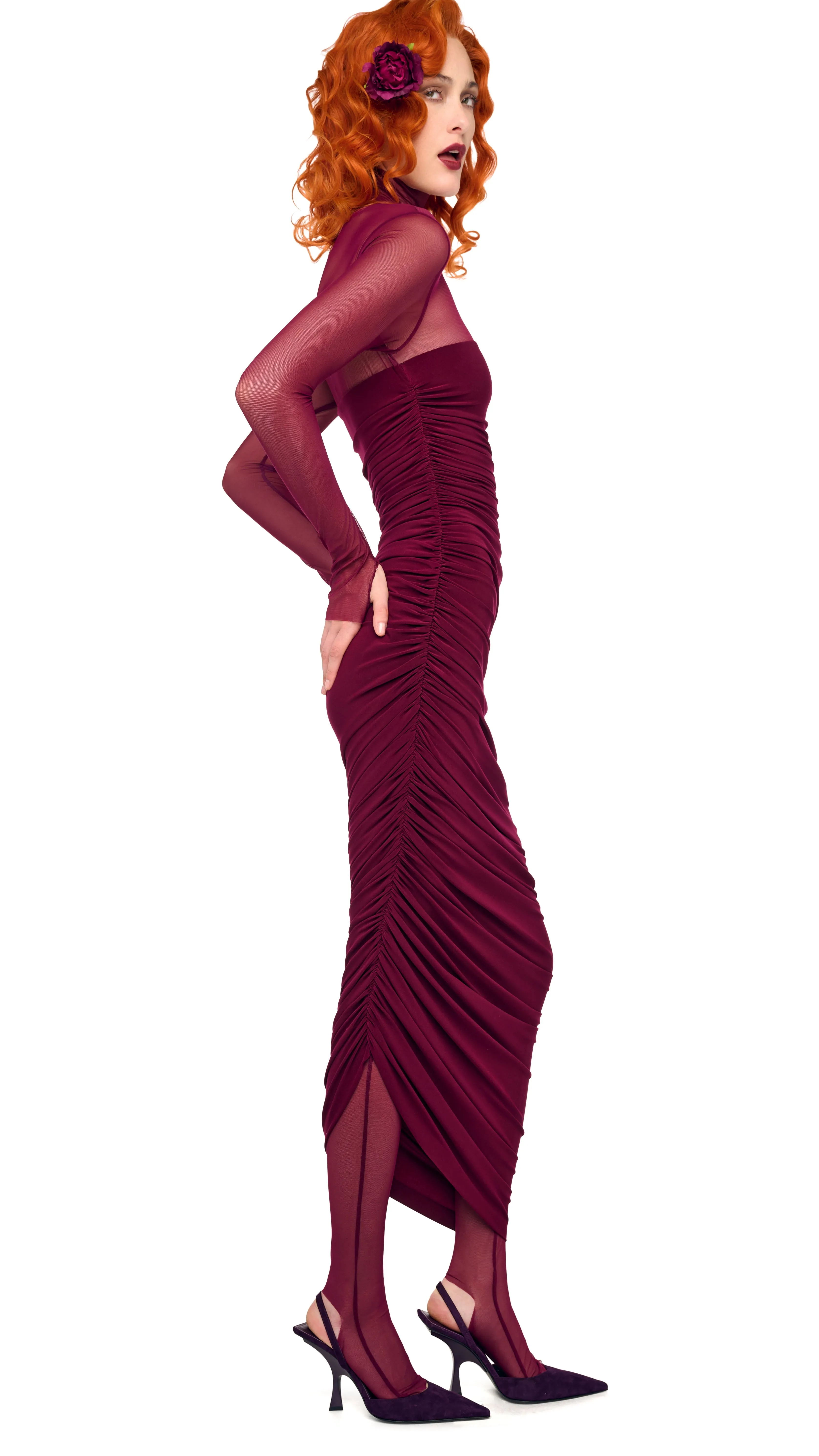 LS TURTLENECK STRAPLESS DIANA GOWN W/ CATSUIT sold by Norma Kamali product image thumbnail 5
