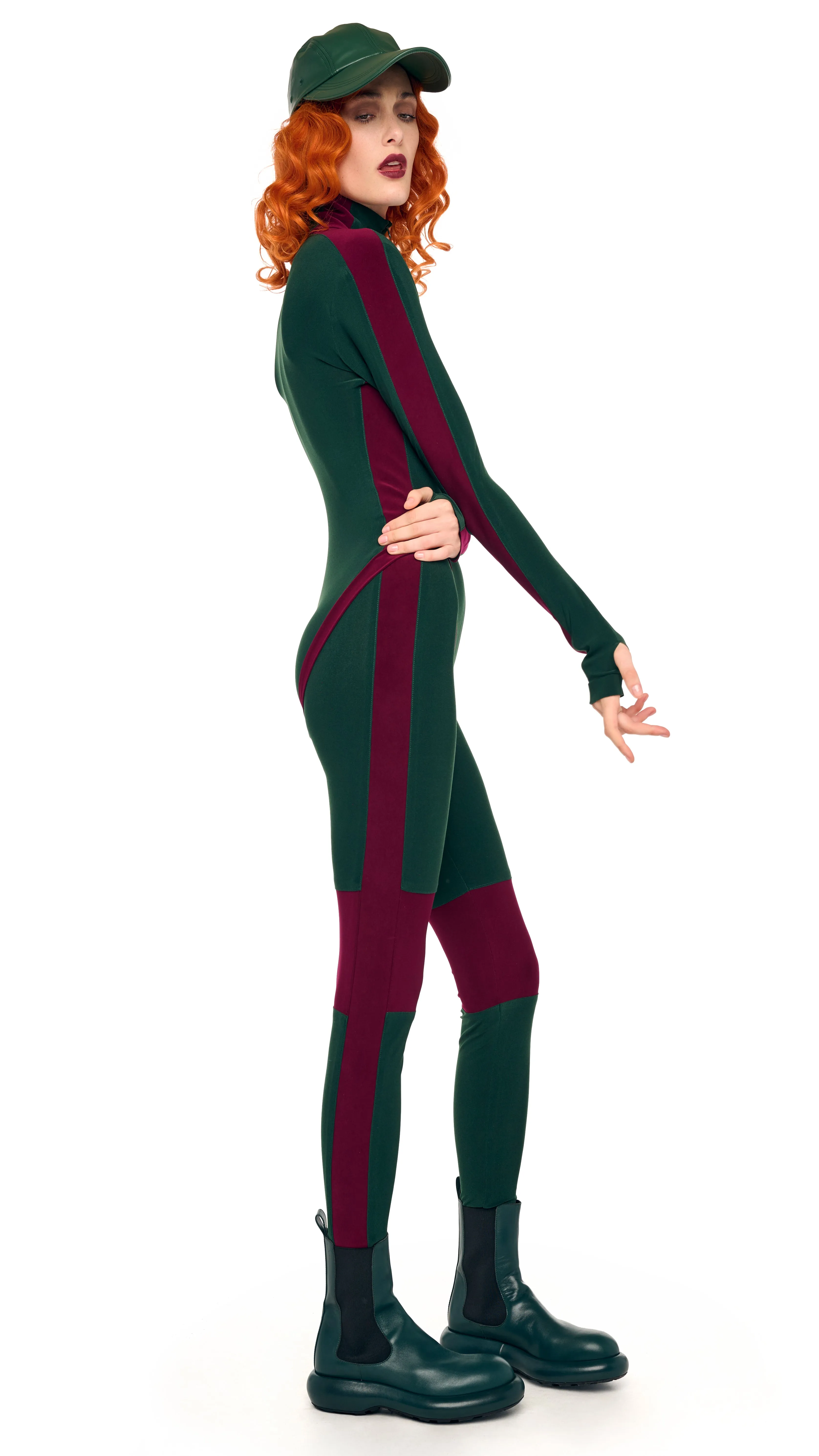 SIDE STRIPE LEGGING W/ KNEE PATCH sold by Norma Kamali product image thumbnail 4