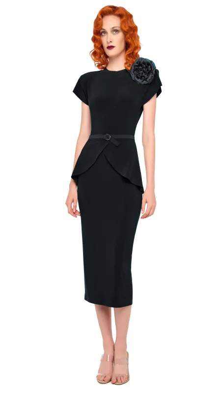 CAP SLEEVE PEPLUM DRESS sold by Norma Kamali